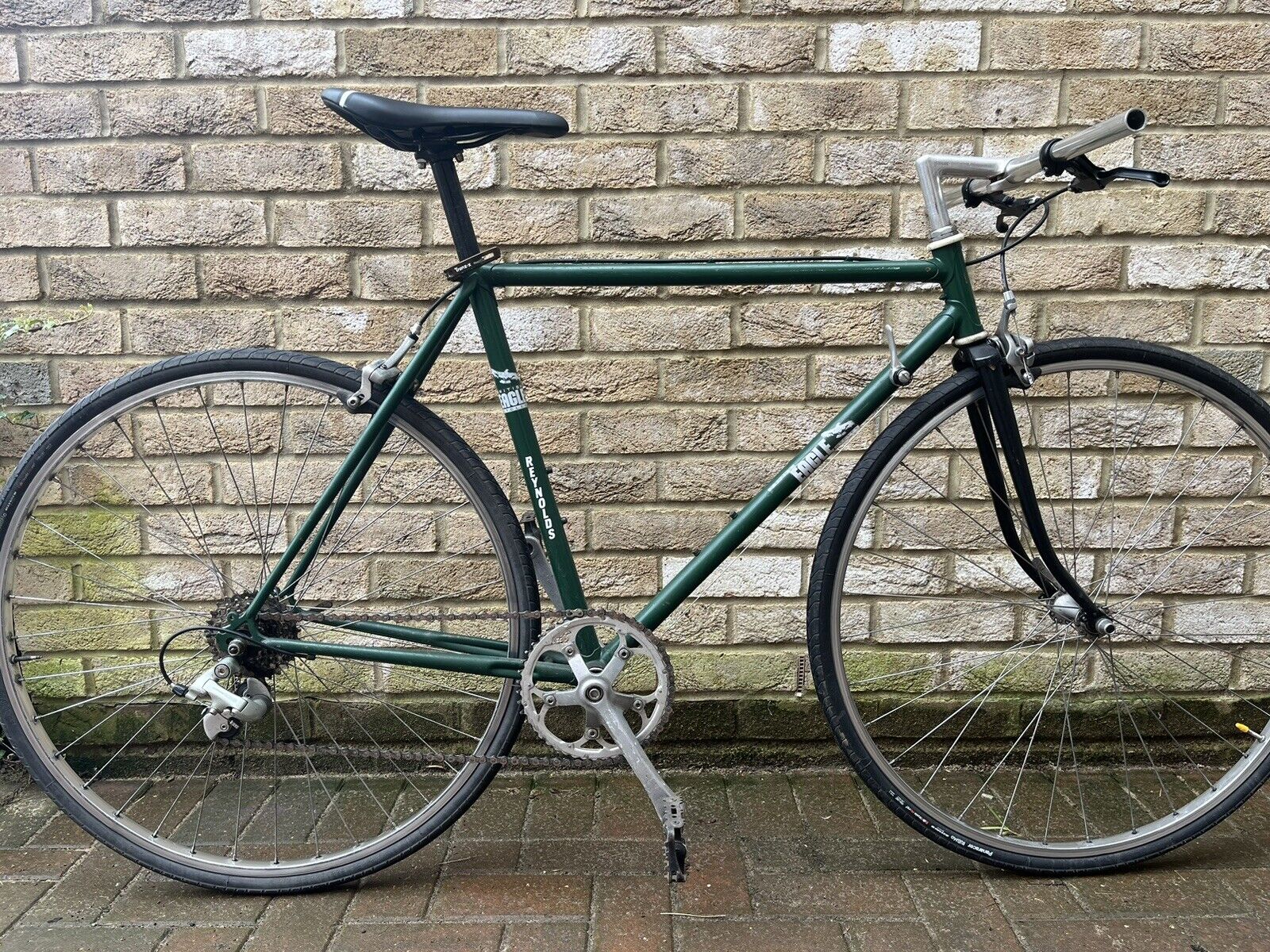 Green steel racer Reynolds 531 49 inch frame fits 5’10