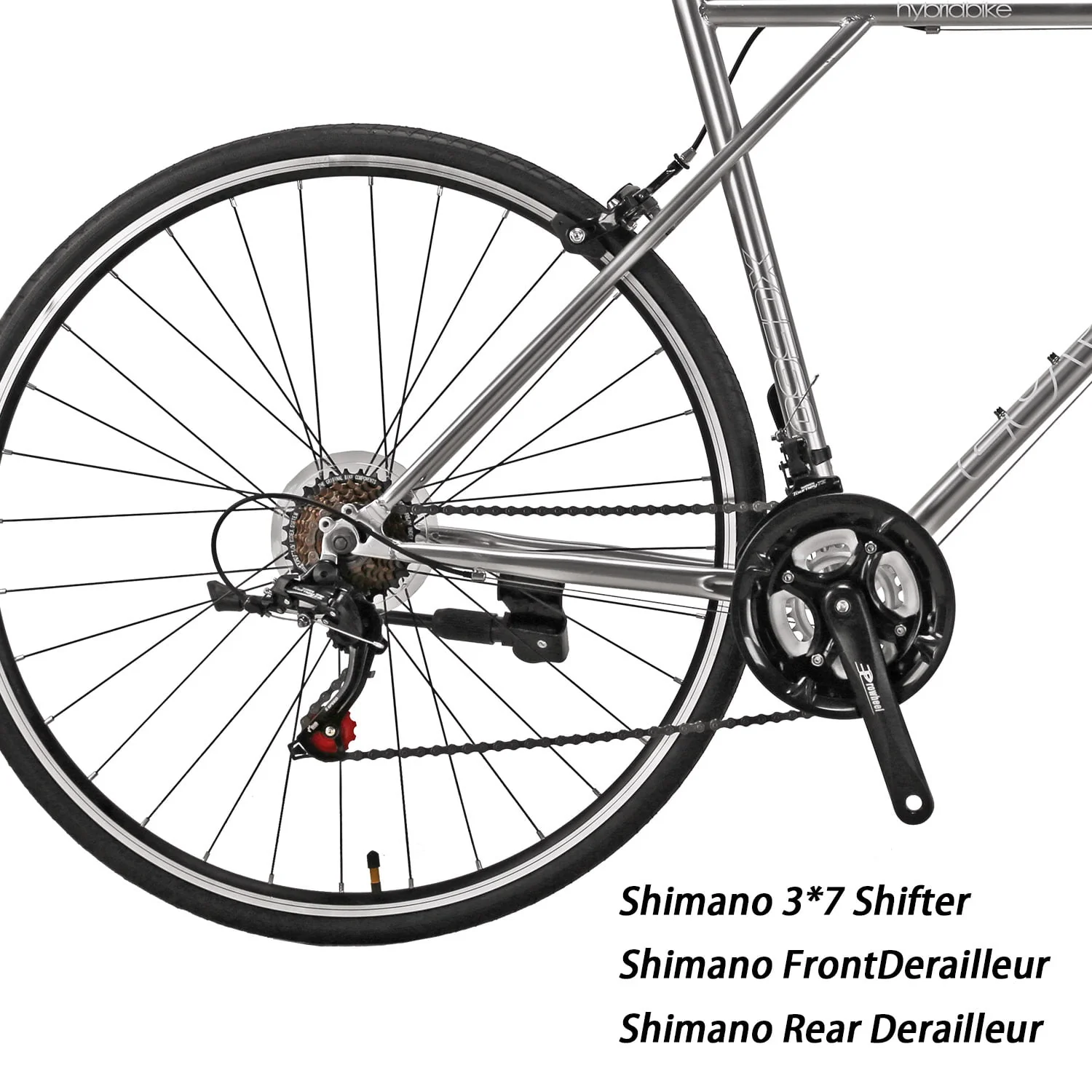 Eurobike 54cm Frame Mens Road Bike 21 Speed 700C Wheels Racing City Bicycle Silver