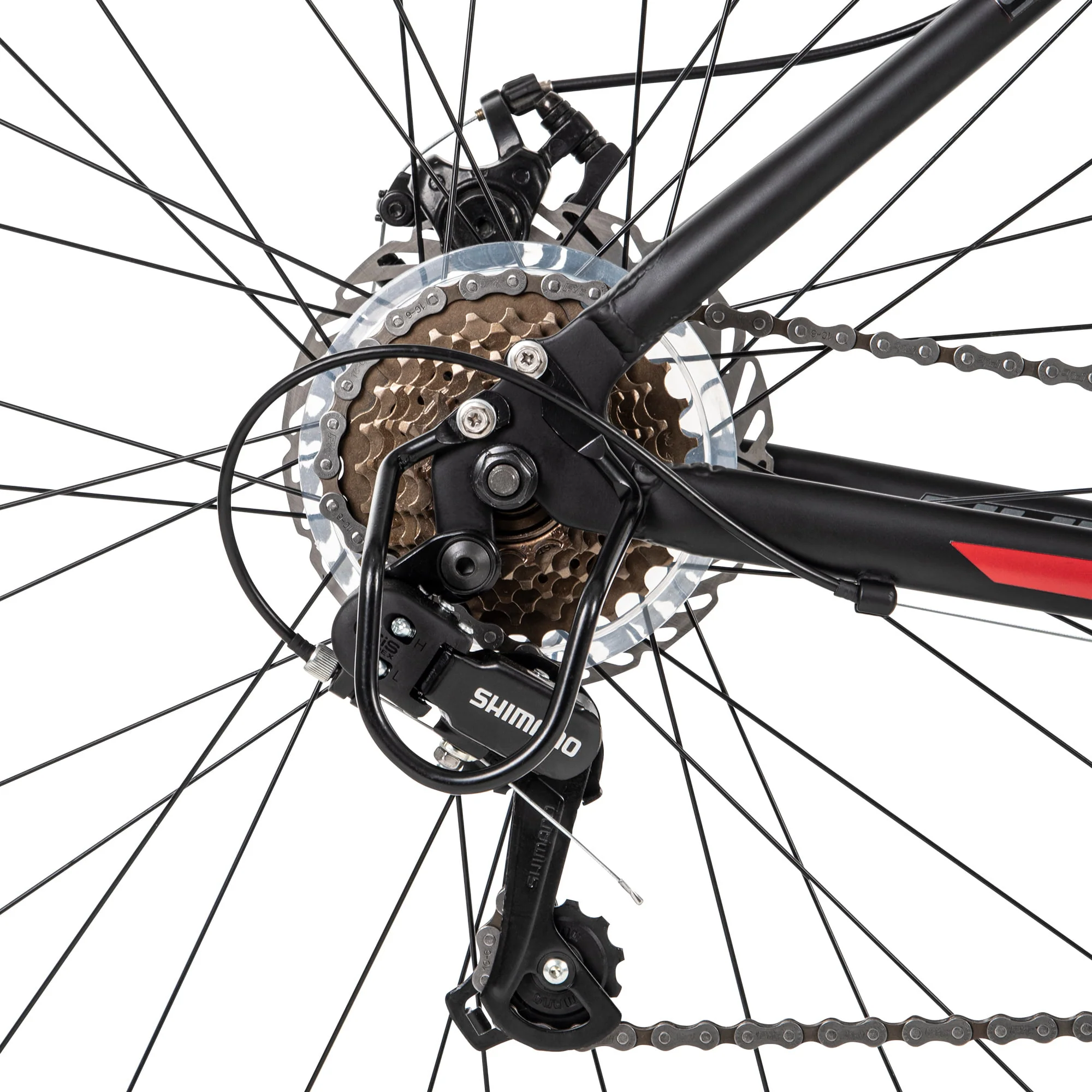 Huffy 27.5 in. Rangeline Men's Mountain Bikes, Black and Red