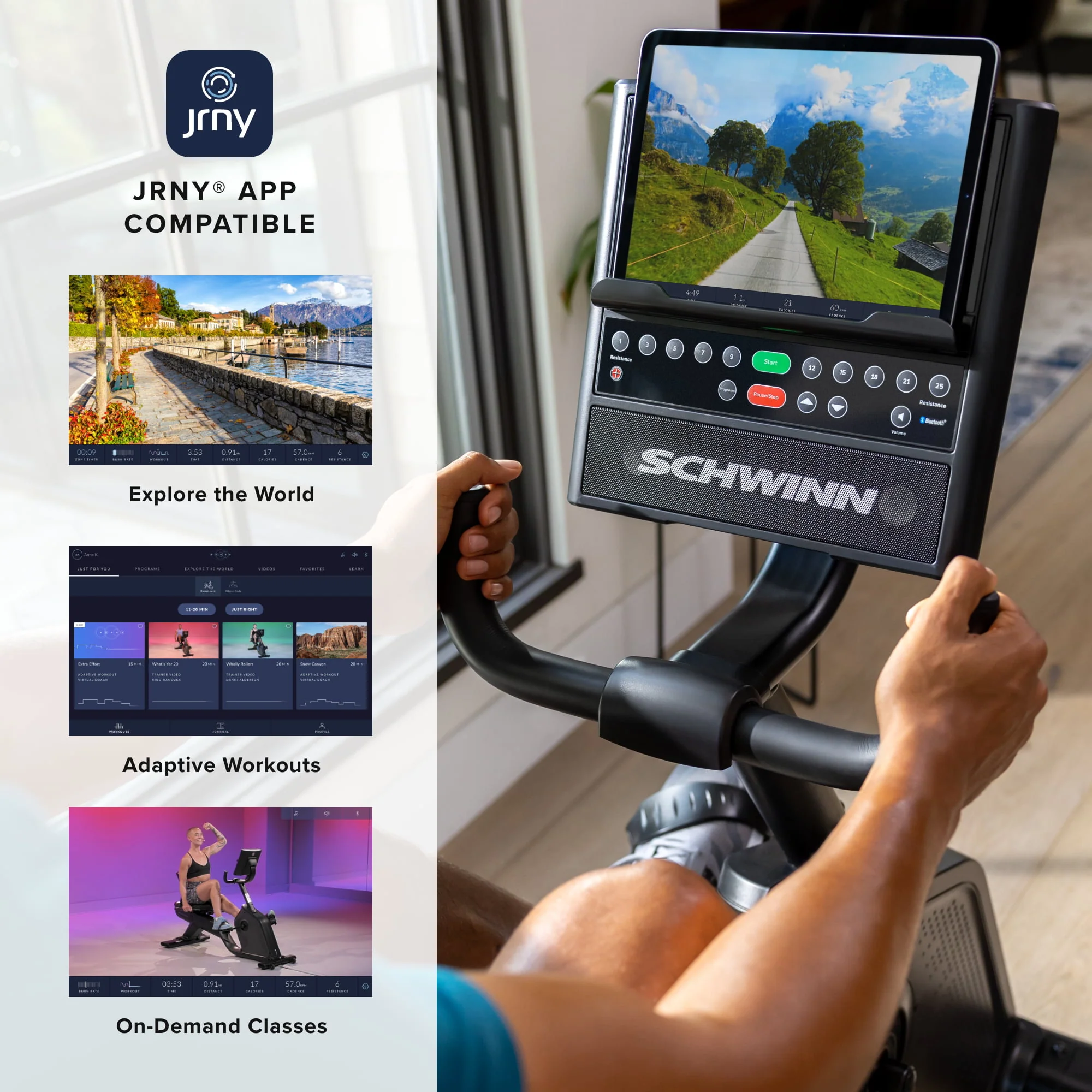 Schwinn 290 Recumbent Bike, Free 2-Month JRNY Membership