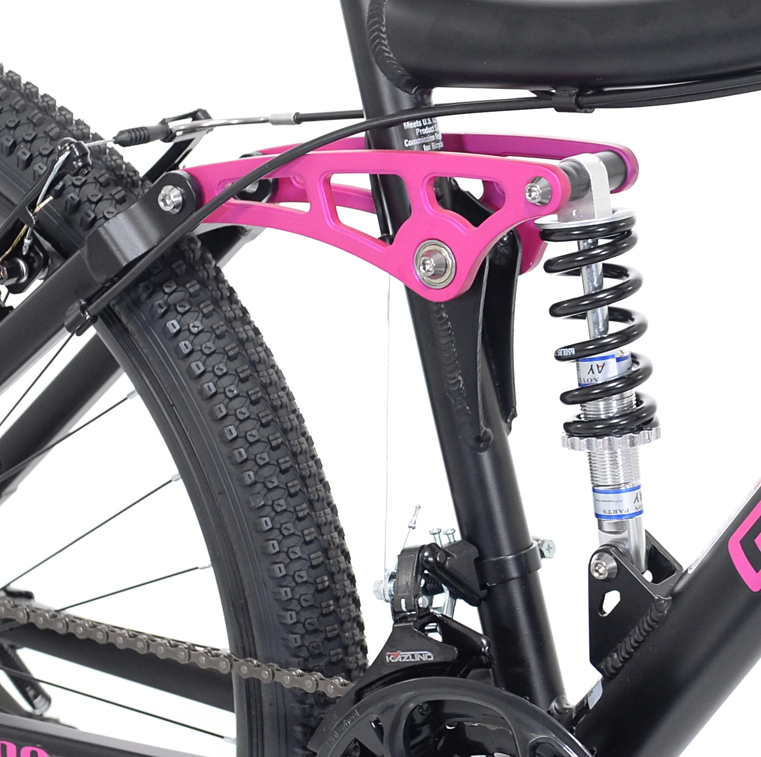 Genesis 26 In. Maeve Women's Mountain Bike, Black and Pink