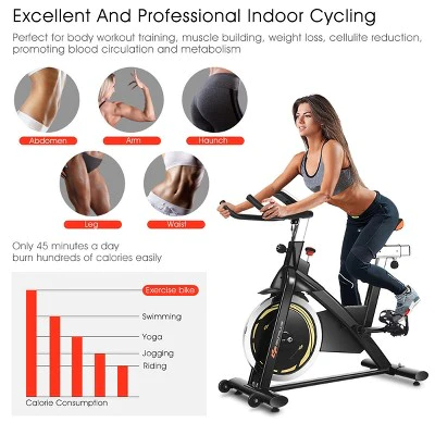 Costway Exercise Bike Cycle Trainer Indoor Workout Cardio Fitness Bicycle Stationary