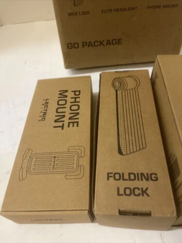 Lectric Bike Go Package Bike Lock, Elite Headlight , Phone Mount