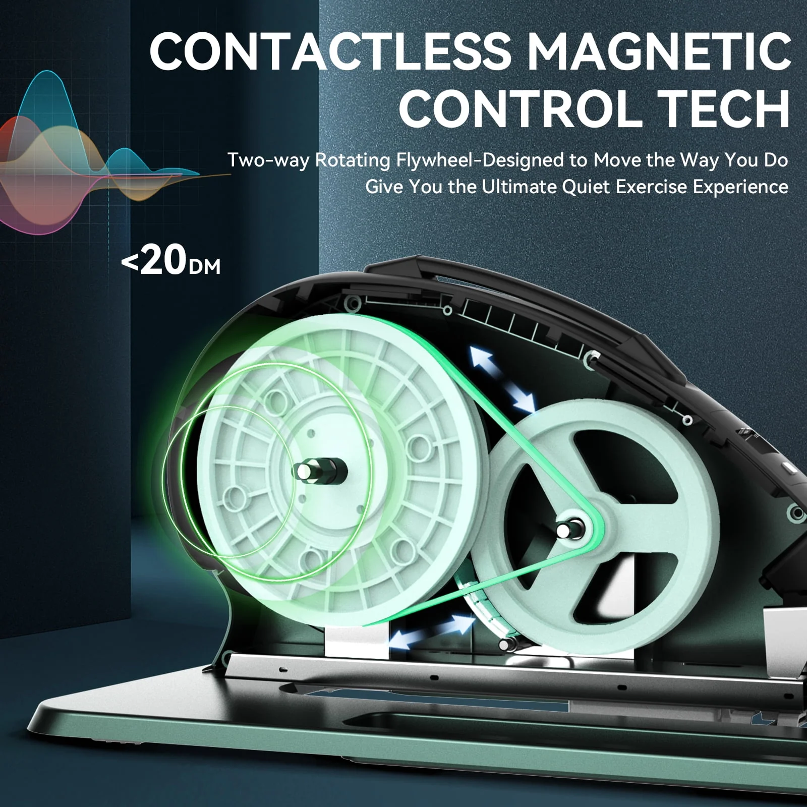 Pooboo Professional Under Desk Magnetic Elliptical Machine with Foot Massage Fully Assembled Quiet Seated Adjustable Resistance Foot Pedal Exerciser