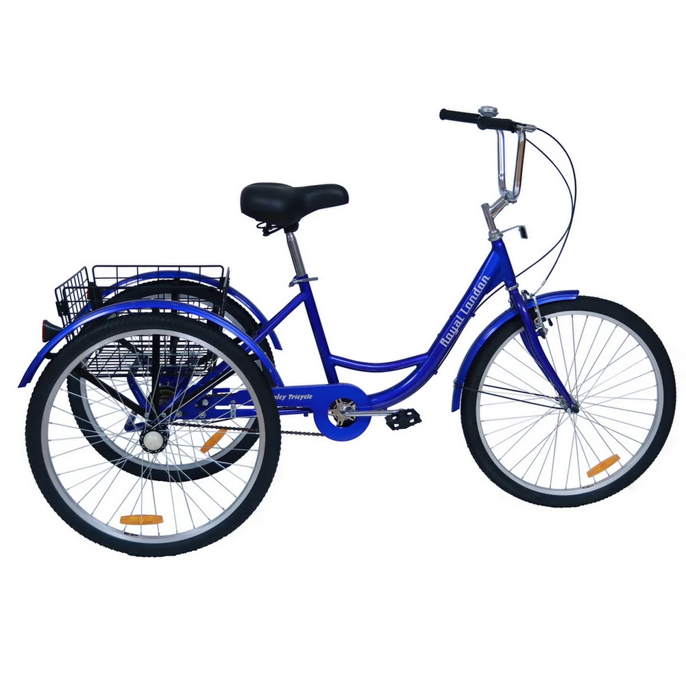 Royal London Adult Bromley Tricycle 3 Wheeled Trike Bicycle With Shopping Basket