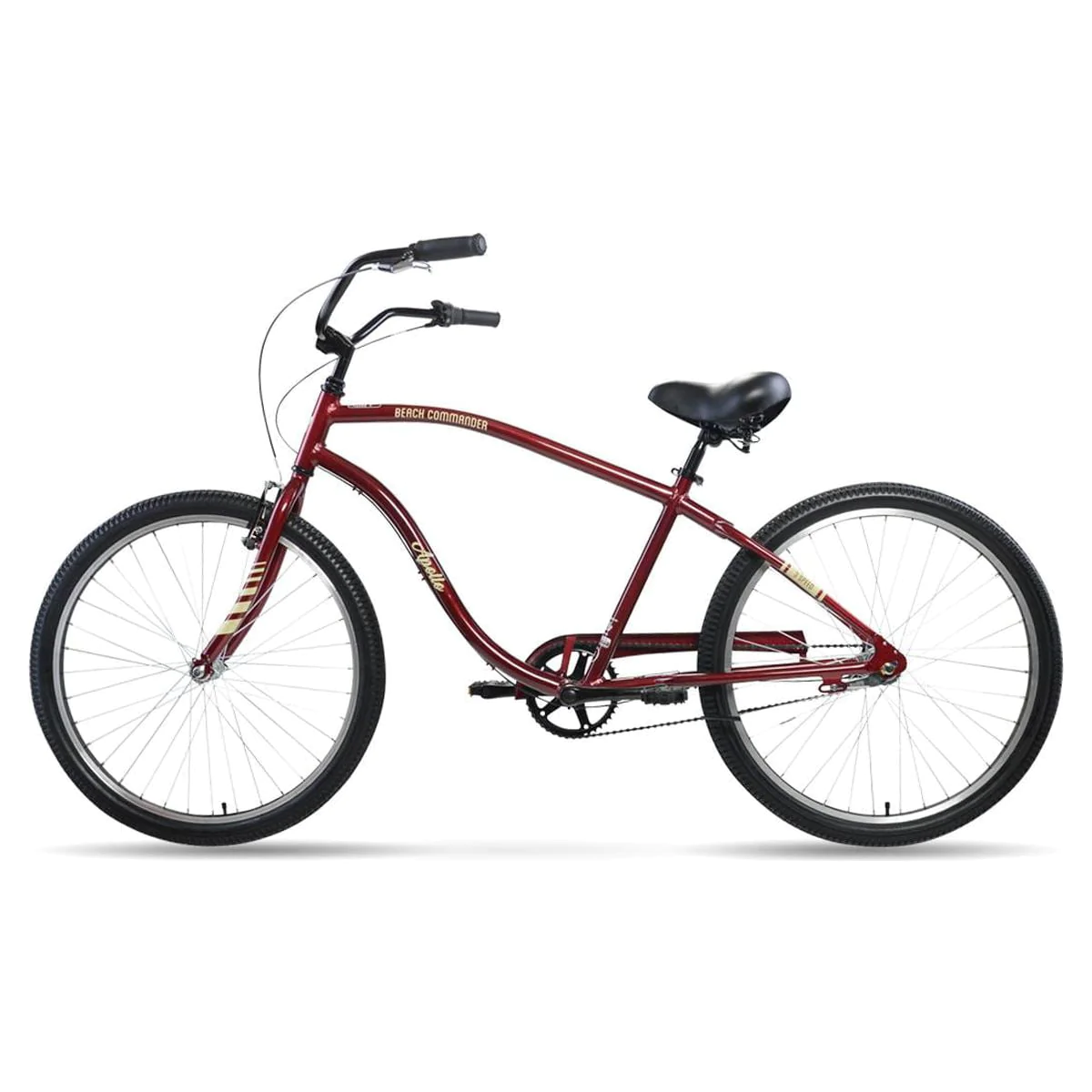 Apollo Beach Commander 26 inch, 7 Speed Cruiser Bike, Deep Red