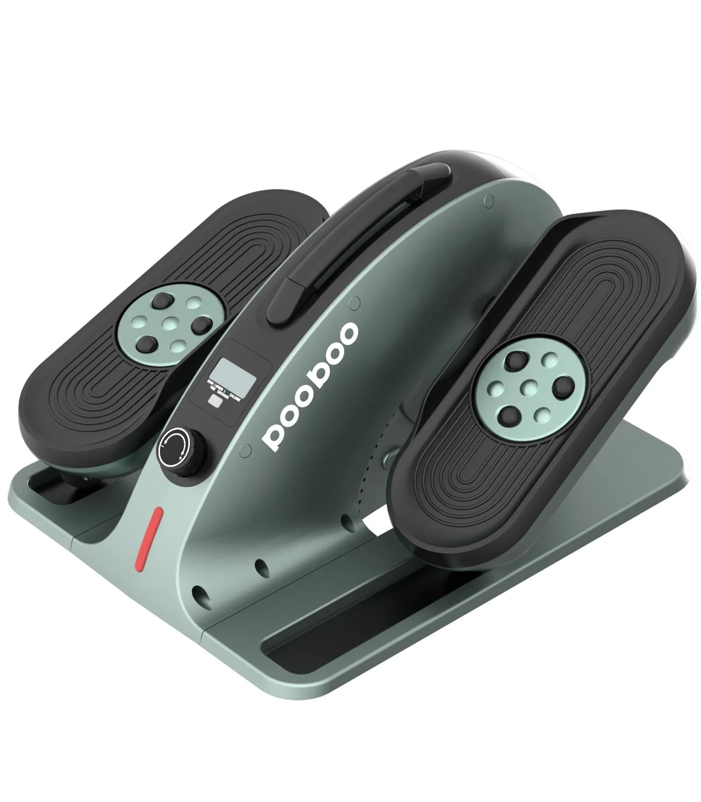 Pooboo Professional Under Desk Magnetic Elliptical Machine with Foot Massage Fully Assembled Quiet Seated Adjustable Resistance Foot Pedal Exerciser