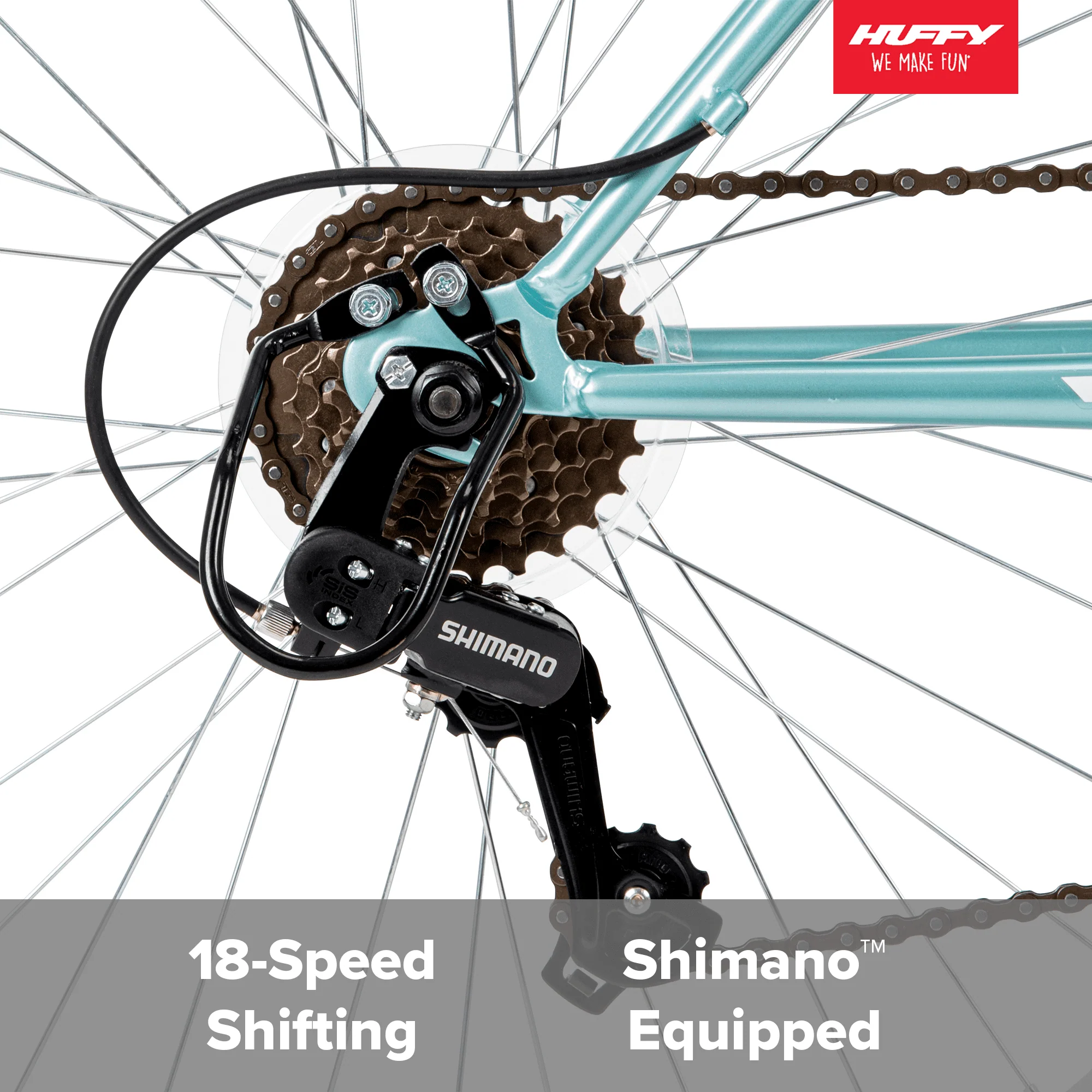 Huffy 26” Rock Creek Women's 18-Speed Mountain Bike, Mint