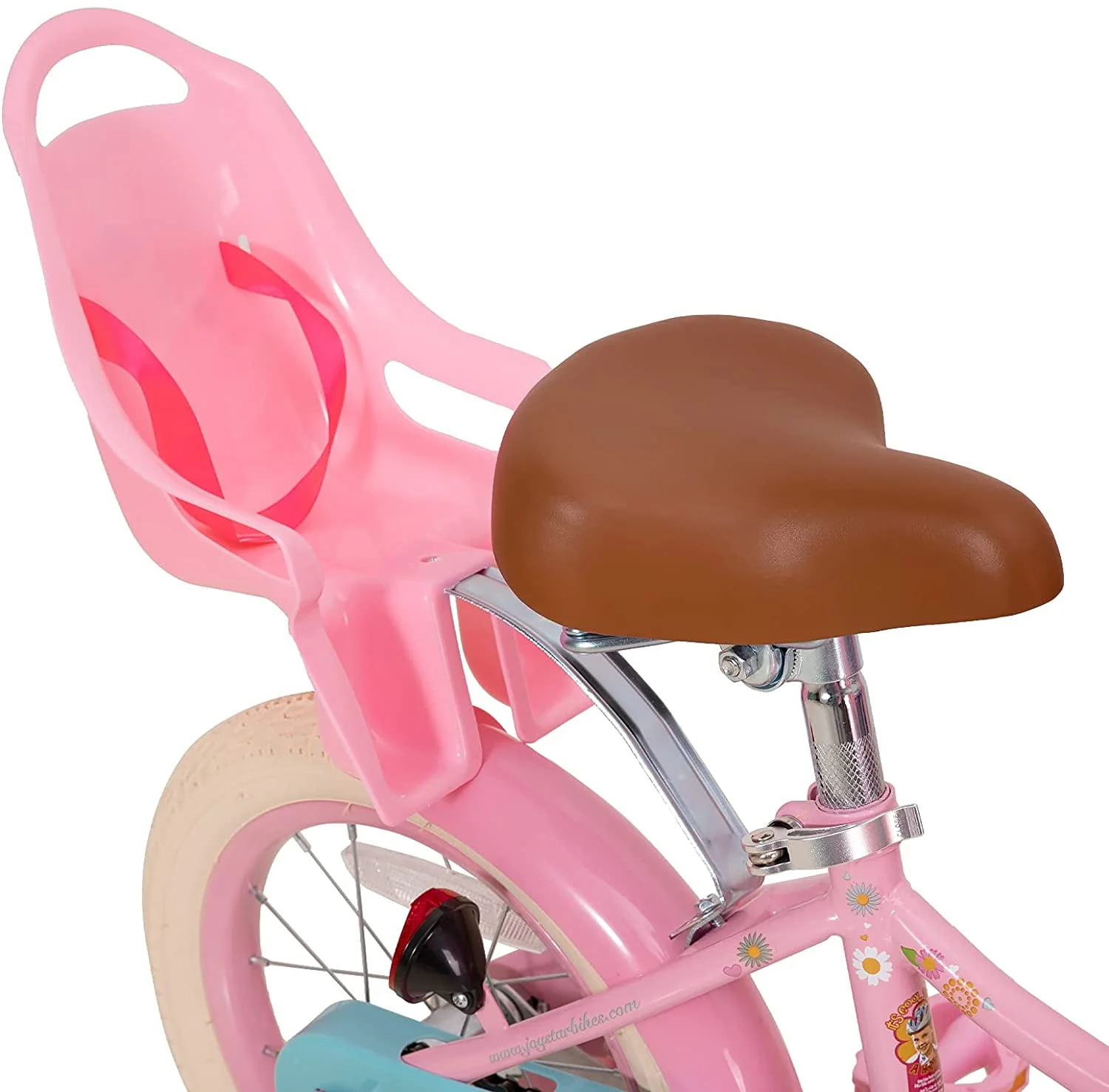Little Daisy 12 Inch Kids Bike for 2 3 4 Years Girls with Training Wheels Princess Kids Bicycle with Basket Bike Streamers Toddler Cycle Bikes Pink