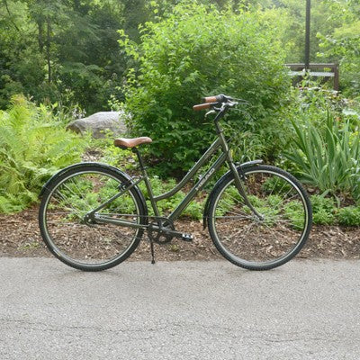 HEAD Groove 700c Belt Drive City Bike, Small, Moss Green