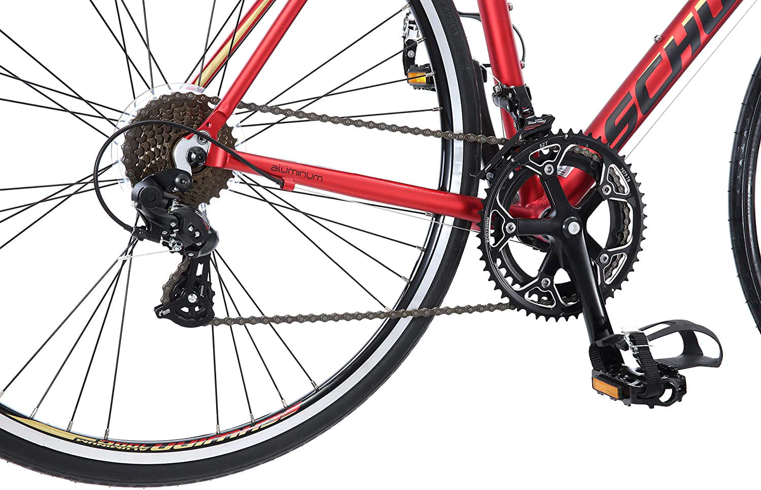 Schwinn Volare 1400 Bicycle 700C, Men's Drop Bar Road, Matte Red