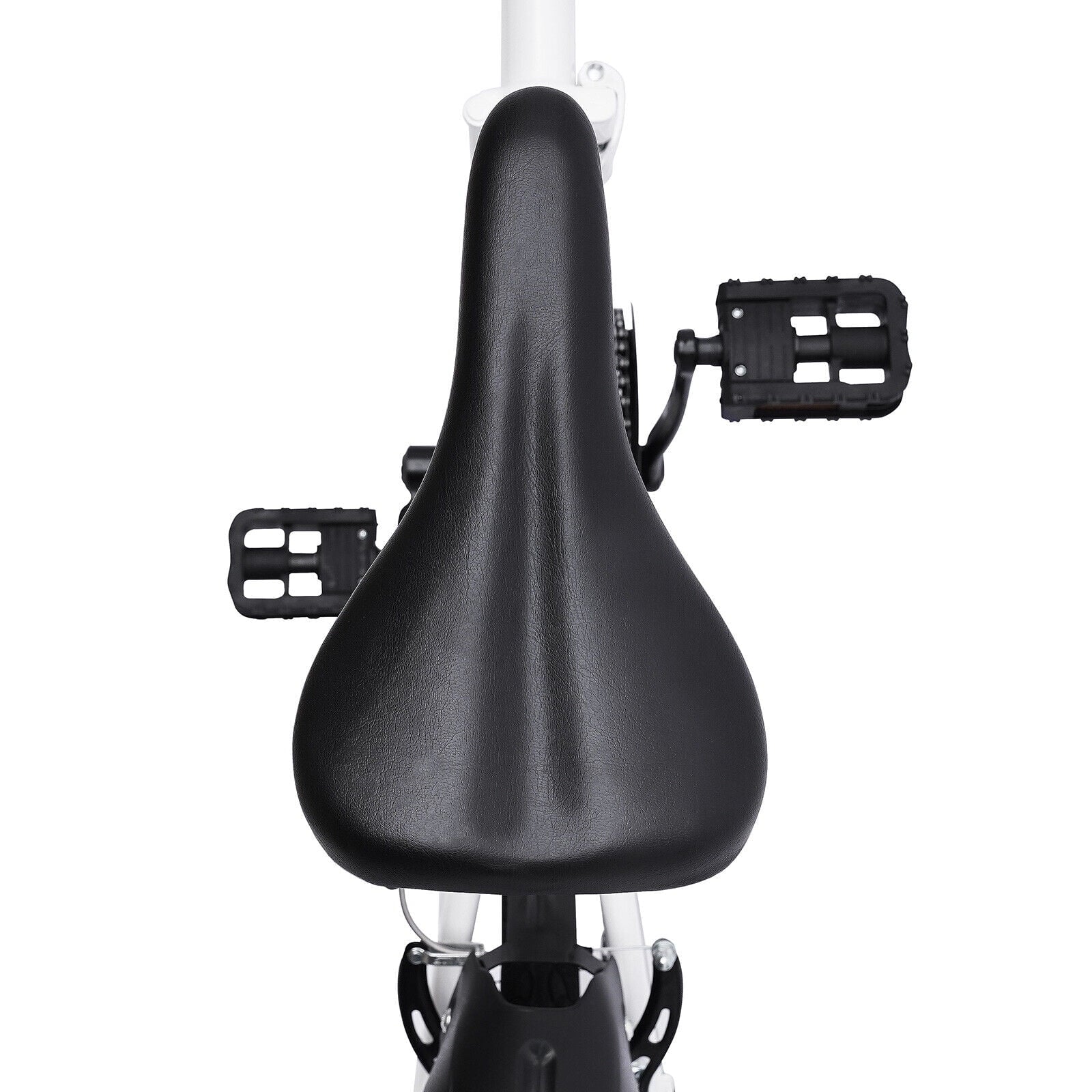 Oukaning 20 Inch Adult Bike 7 Speed Folding Bicycle Double V Brake Carbon Steel White