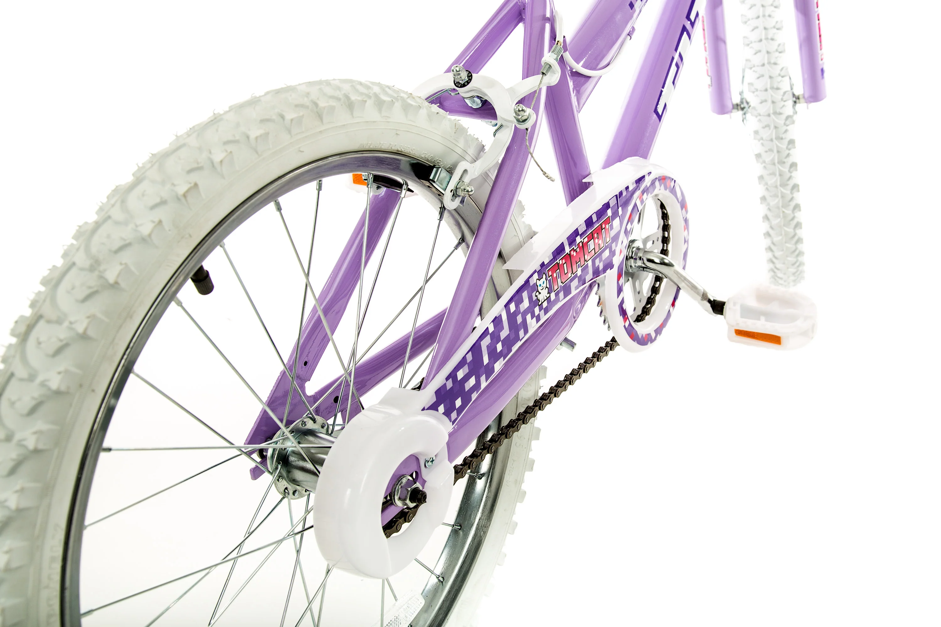 Titan #20141-89 Tomcat Girls BMX Bike with Pads, Lavender, 20-Inch Wheel