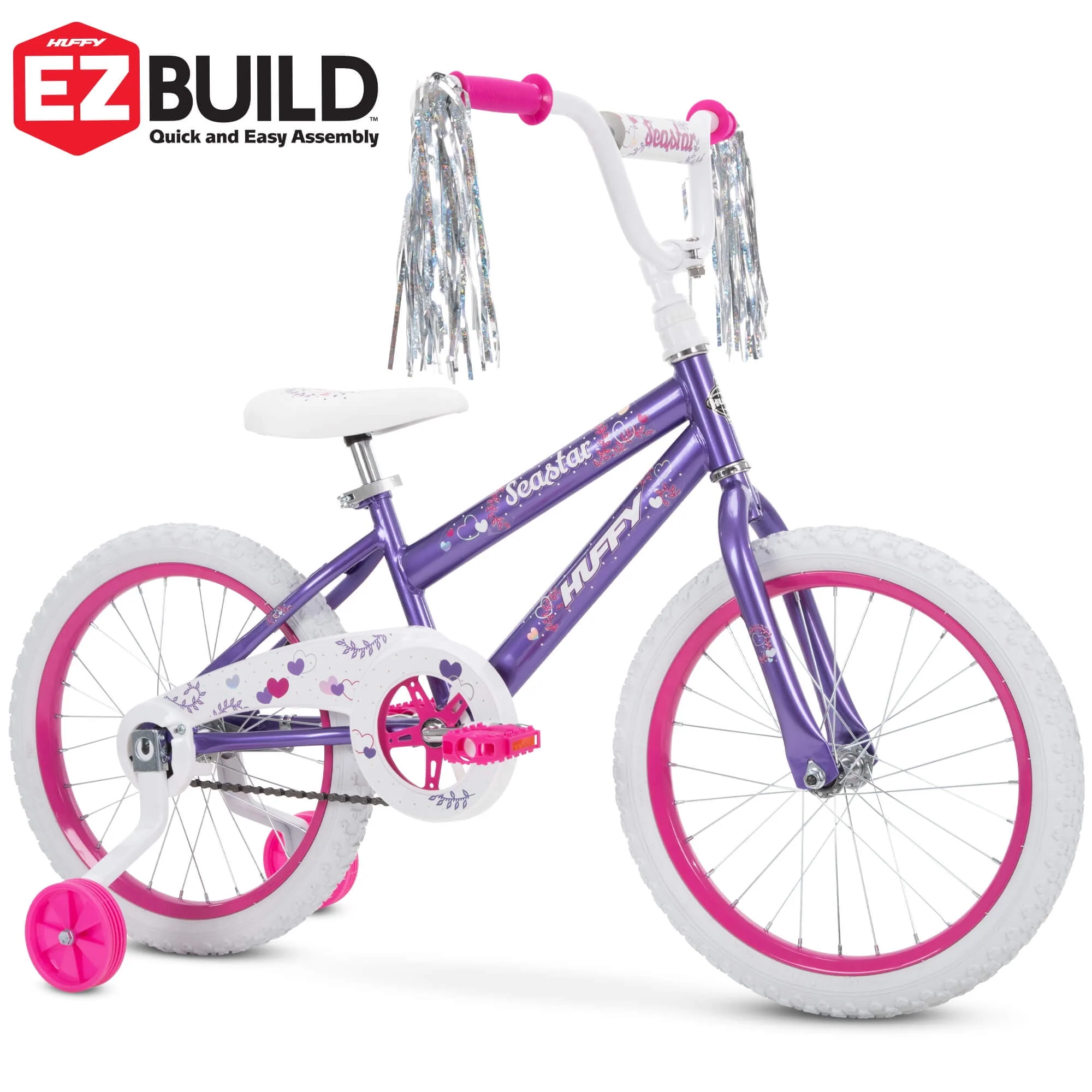 18 in. Sea Star Girl Bike, Metallic Purple