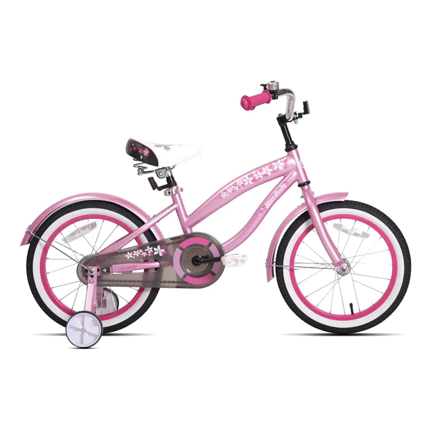 Joystar Beach Cruiser 14 Inch Kids Toddler Bicycle with Training Wheels, Pink