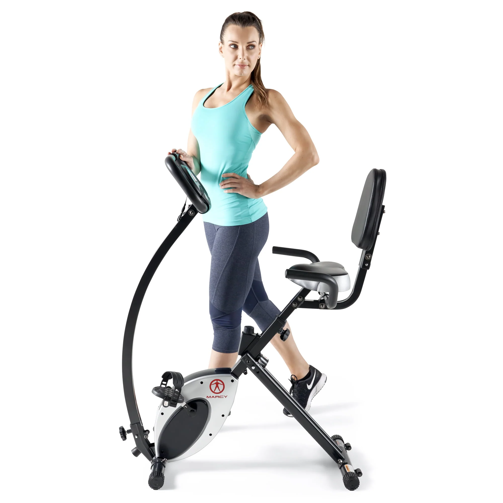 Marcy Foldable Exercise Bike With High Back Seat NS-653