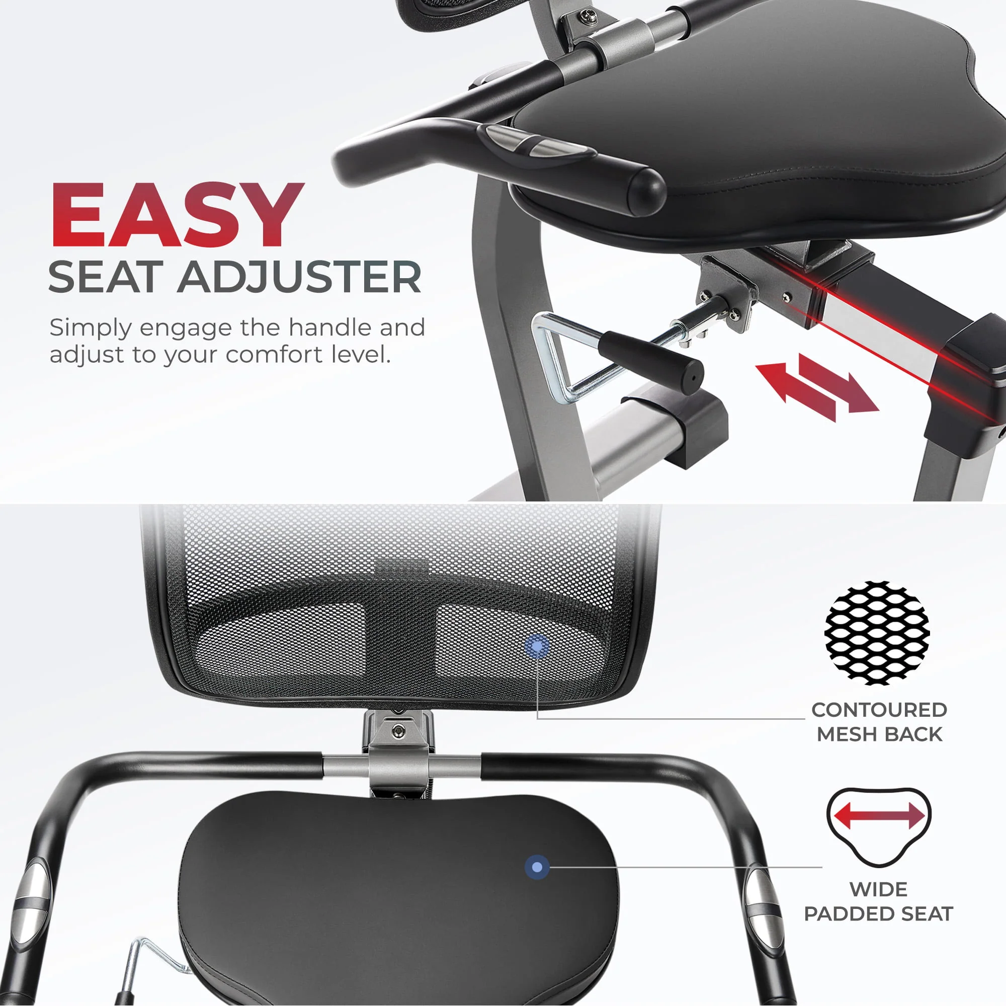 Sunny Health & Fitness Elite Recumbent Cross Trainer & Elliptical Machine with Arm Exercisers, Easy Adjust Seat, & Exclusive SunnyFit App Enhanced Bluetooth Connectivity