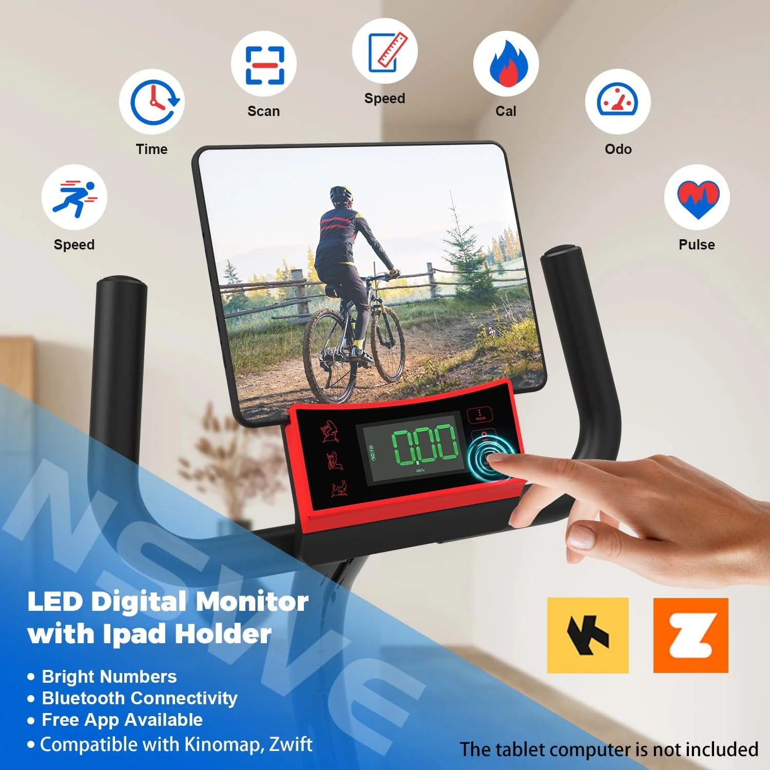 Vanswe Recumbent Exercise Bike 16 Levels Resistance Maximum Weight 380 lbs. Magnetic Recumbent Stationary Bike