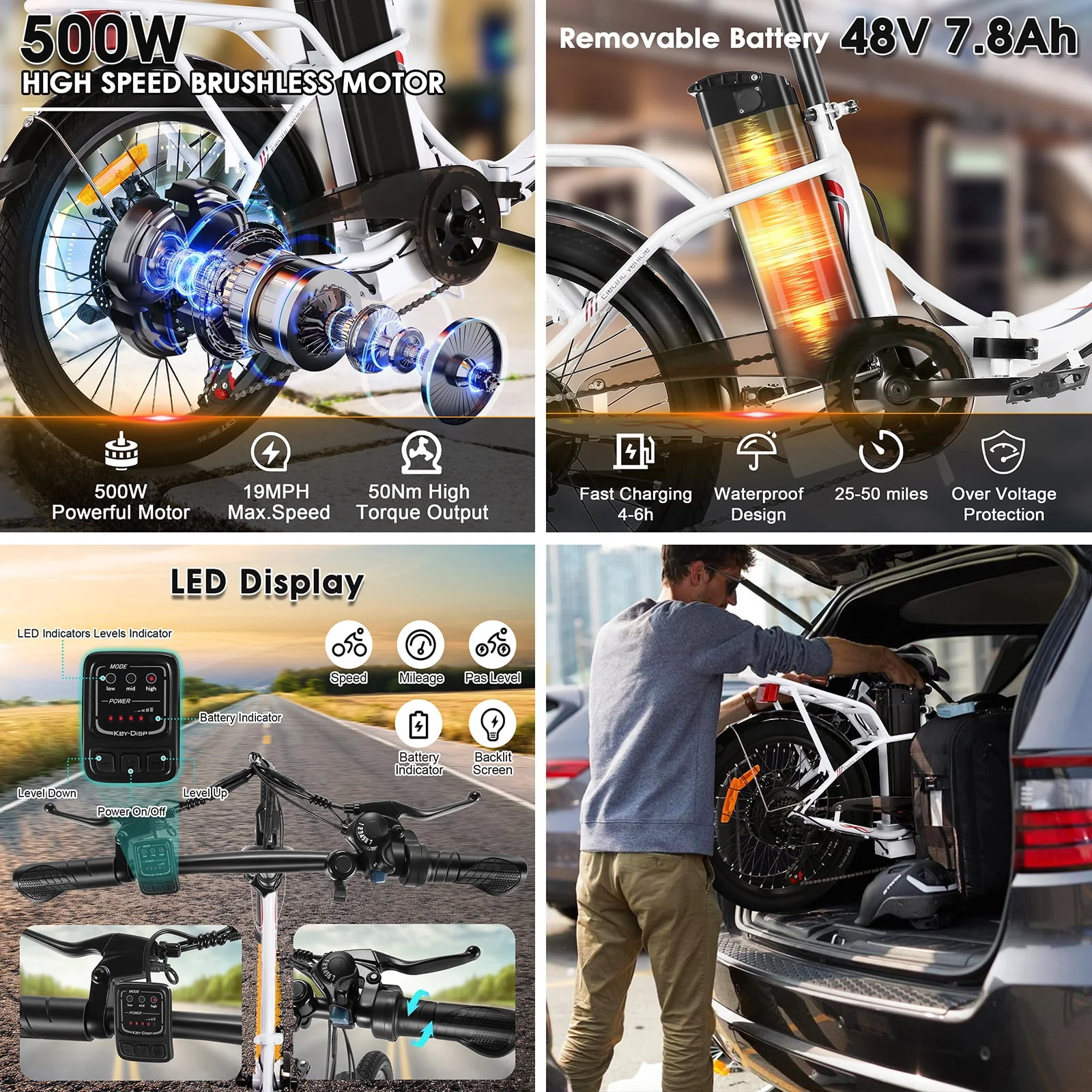 Gocio 500W Electric Bike, 20