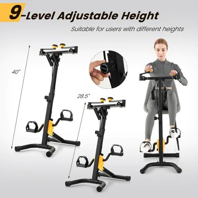 Costway Folding Pedal Exercise Bike with Adjustable Resistance Full body Home Rehab Machine