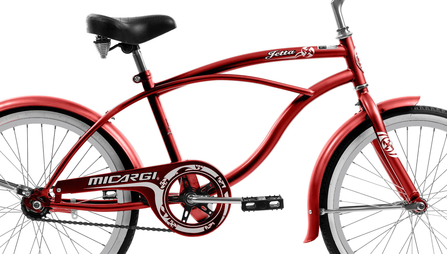 Wonder Wheels 20 Ft. Beach Cruiser Coaster Brake Single Speed Bicycle, Bike, Stainless Steel Spokes One Piece Crank Alloy Rims 36 H - Red