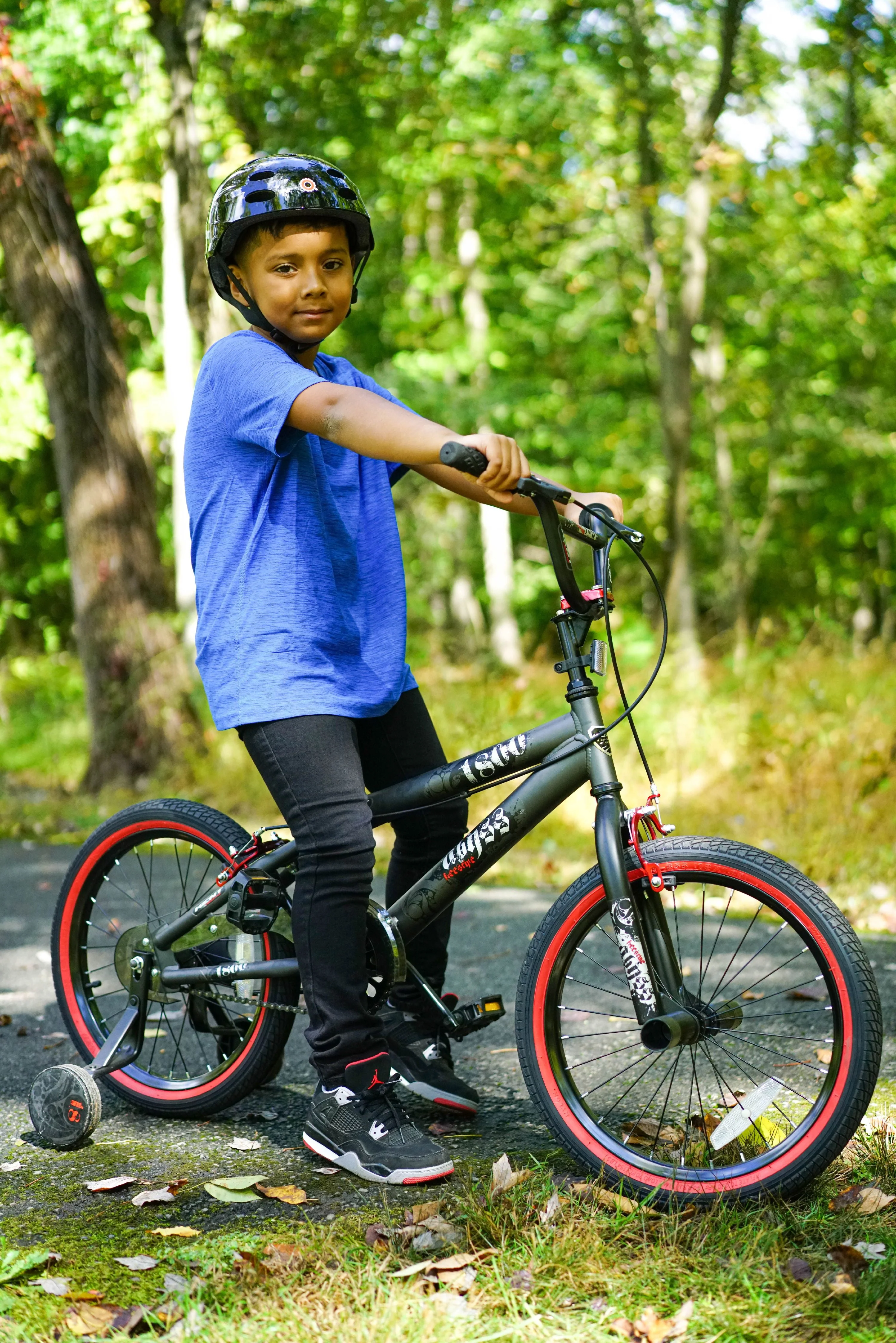 18 In. Abyss Boy's Freestyle BMX Bike, Charcoal Gray