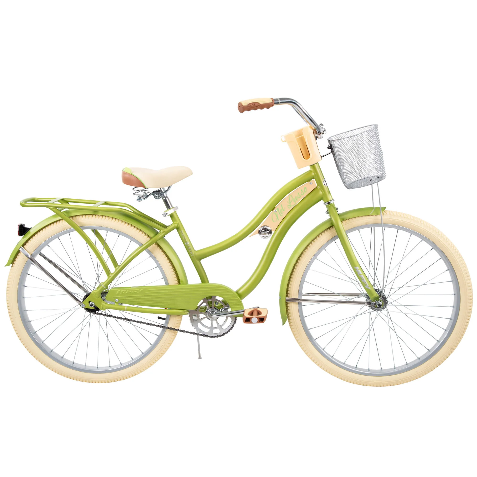 Nel Lusso Classic Cruiser Bike with Perfect Fit Frame, Women's, Green, 26
