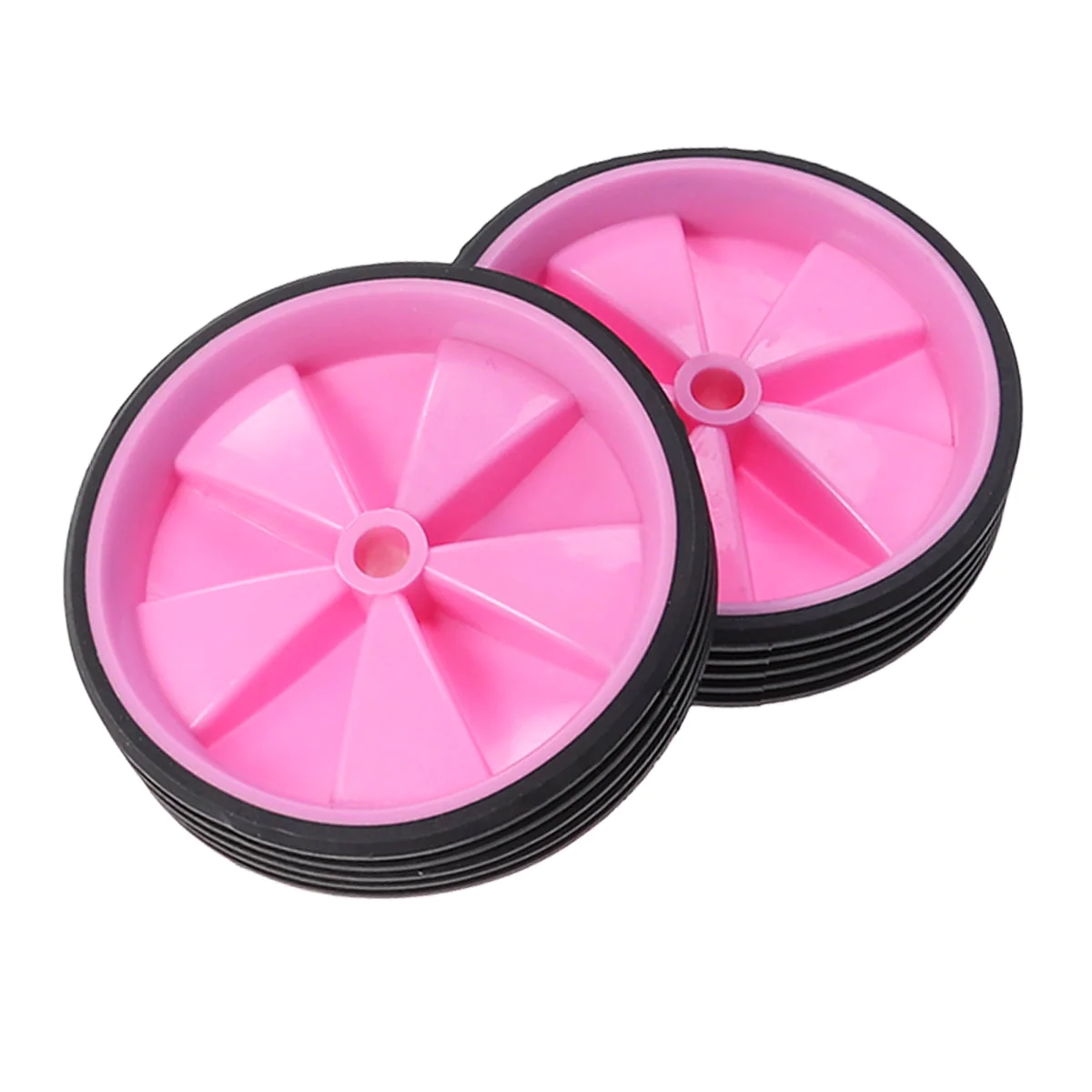 HEMOTON 12-20 Inch Universal Porous Training Wheels Auxiliary Wheel Children's Accessories Balance Auxiliary Wheels(Pink)