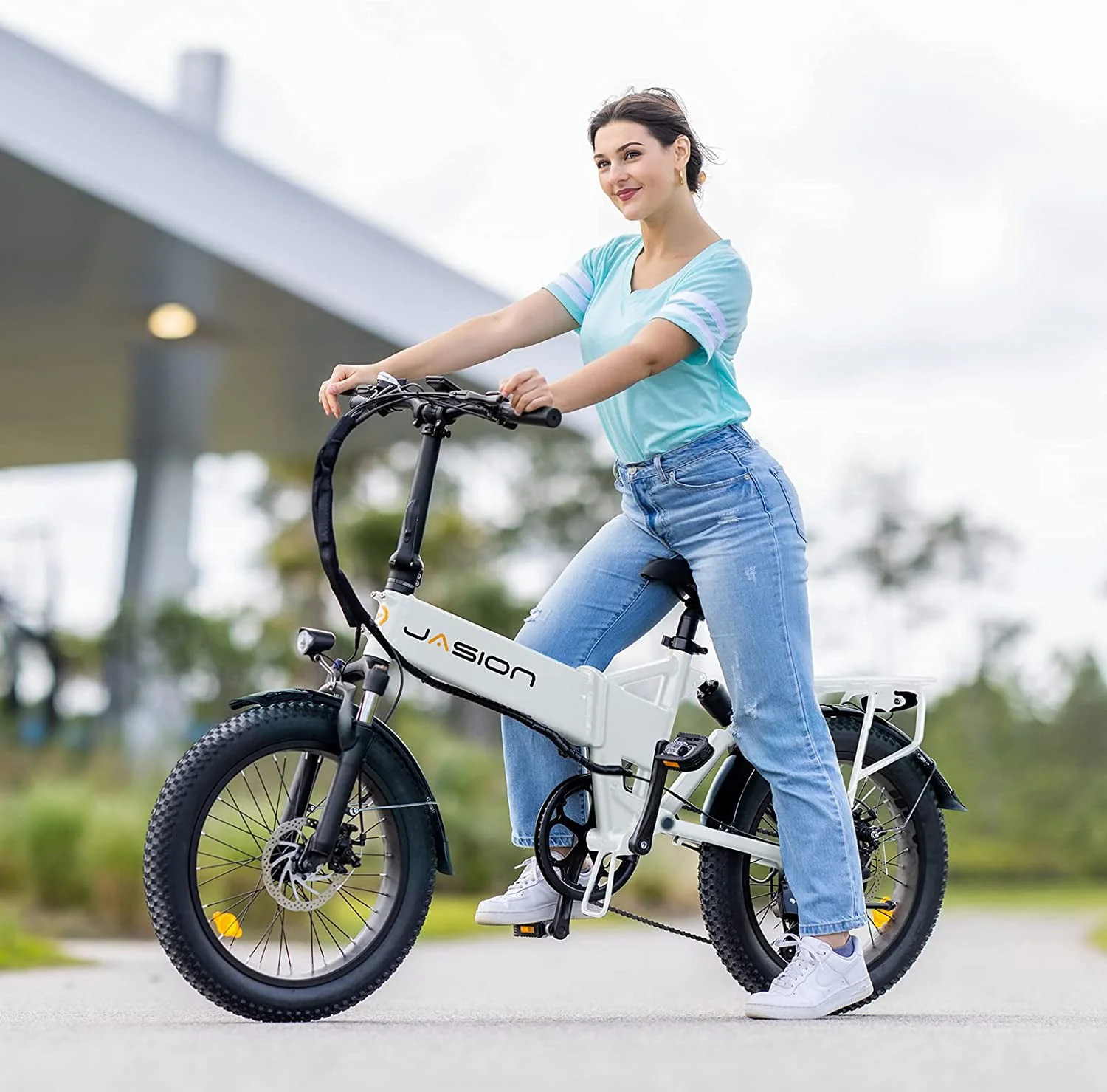 Jasion EB7 2.0 Electric Bike for Adults, 500W Motor Electric Bicycles with 48V 10AH Removable Battery, 20