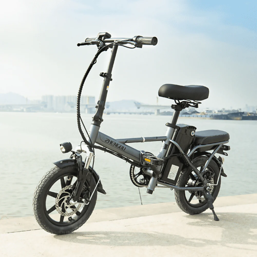 Folding Electric Bike,500W 48V 18AH Battery,19 MPH Electric City Road Bicycle,Grey