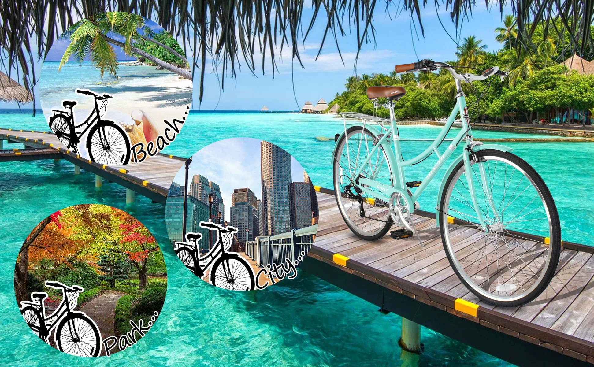 Tracer Osaka Women's  Hybrid City Bike 15