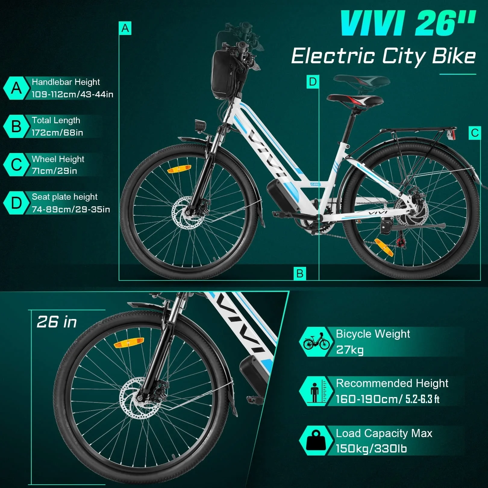 Vivi Electric Bike 26