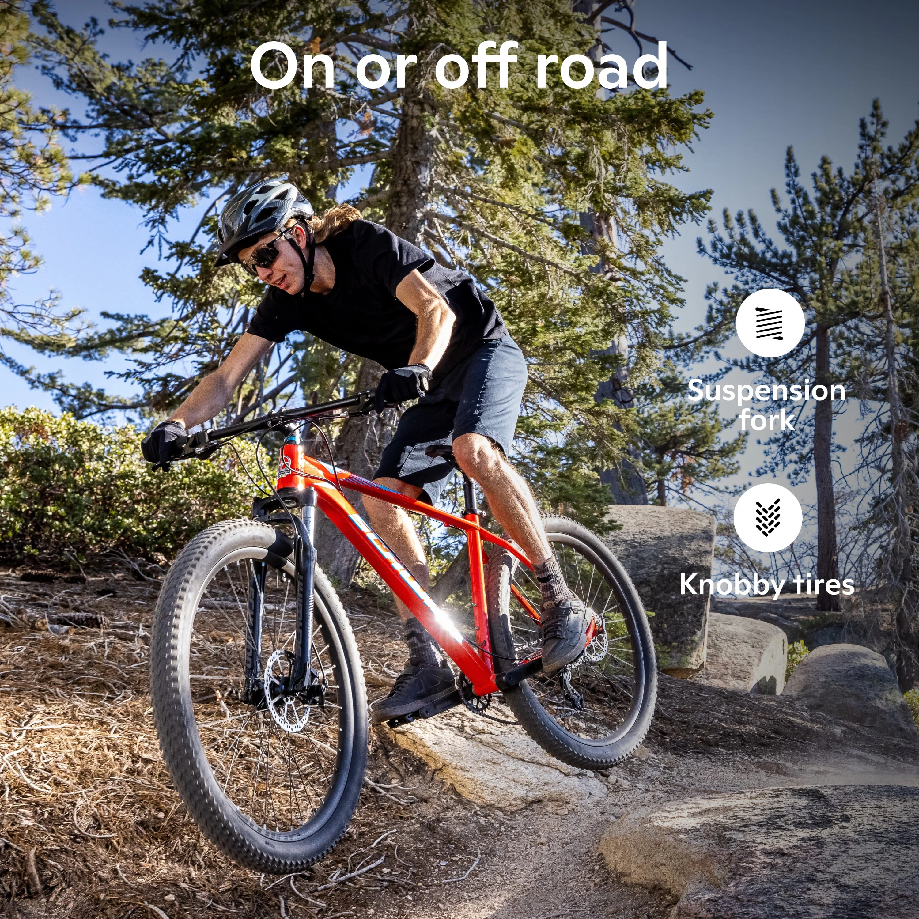 29-in. Axum DP Mens Mountain Bike, Red, 19-in. Frame