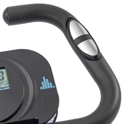 Folding Exercise Bike with 10-Level Adjustable Resistance, Arm Bands and Backrest-ModernLuxe