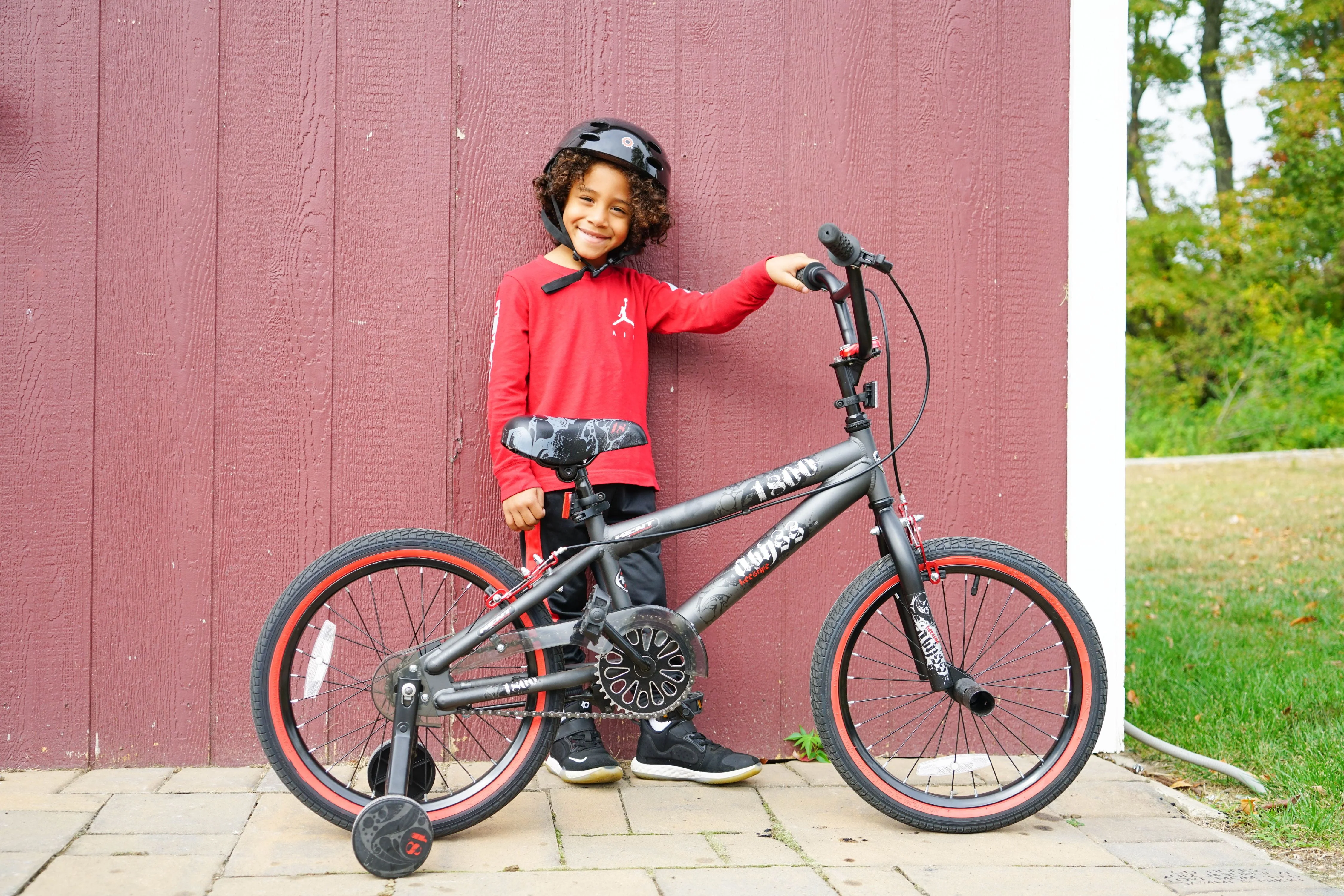 Kent 18 In. Abyss Boy's Freestyle BMX Bike, Charcoal Gray