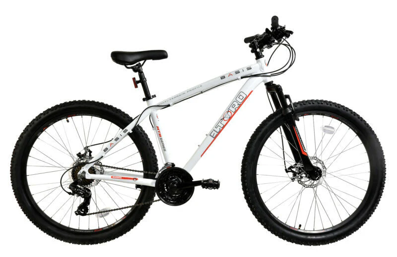 Basis El Toro Mountain Bike 27.5" Wheel Adult Bicycle MTB 18 Speed Shimano White