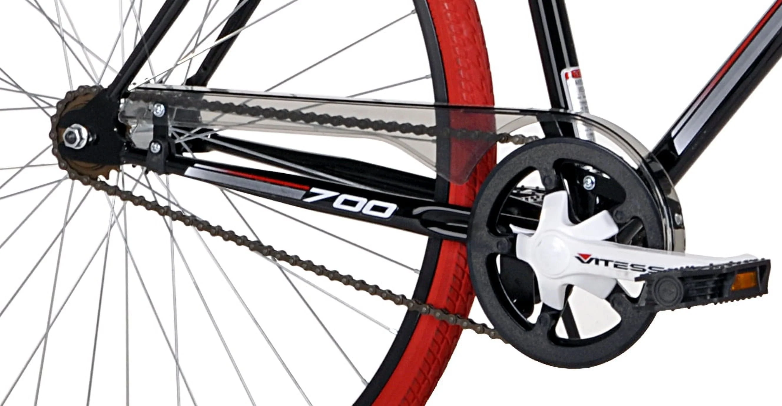 Kent 700c Thruster Fixie Men's Bike, Black/Red