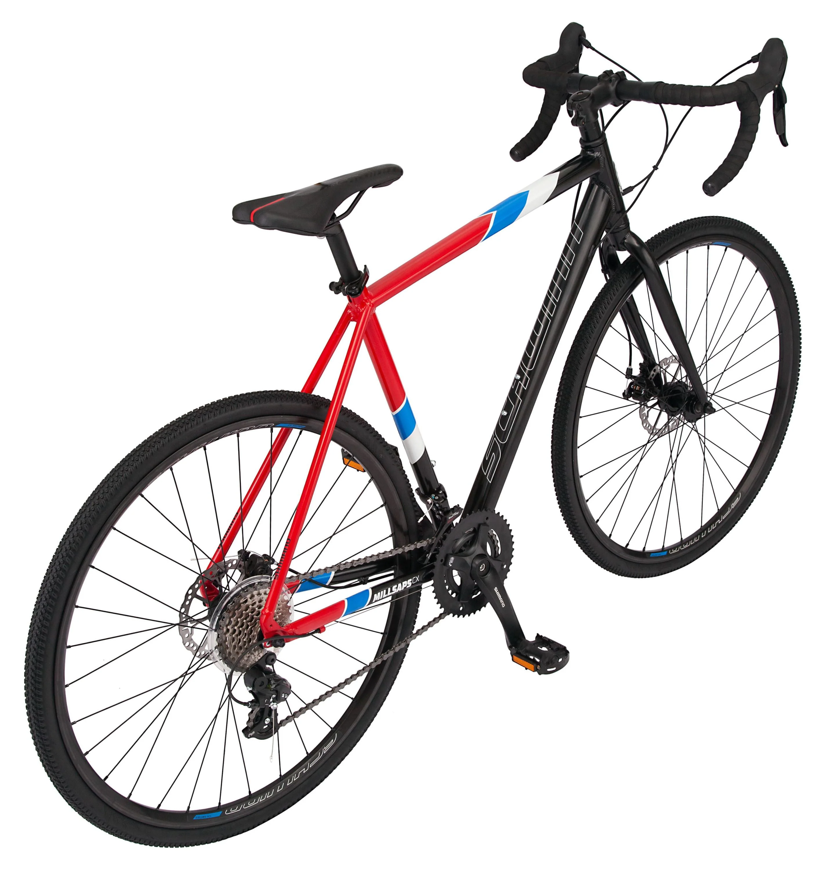 Schwinn Millsaps Men's/Women's, 700c Wheels, Road Bike, 14 Speeds, Black / Red, Cyclocross