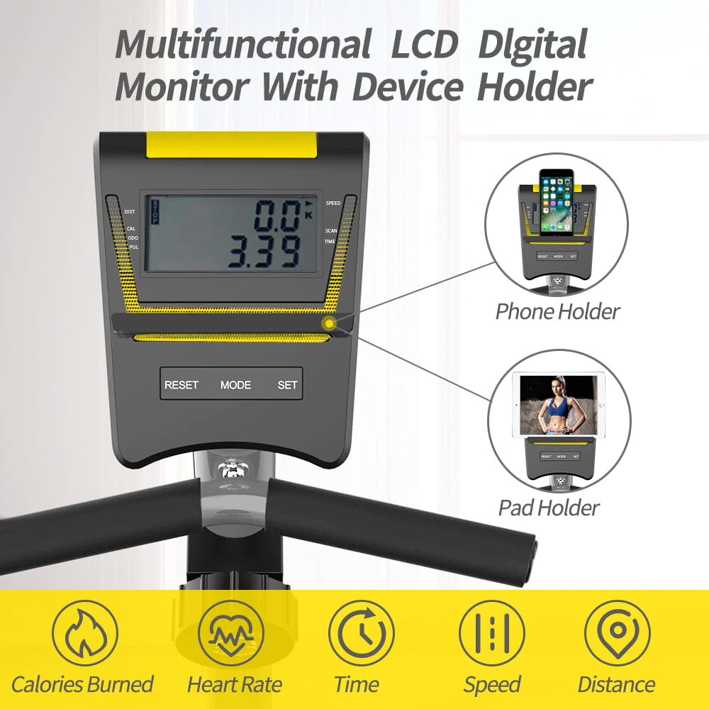 Pooboo Recumbent Exercise Bike Stationary Belt Drive Indoor Cycling Bikes for Home Cardio Workout Training 380lb