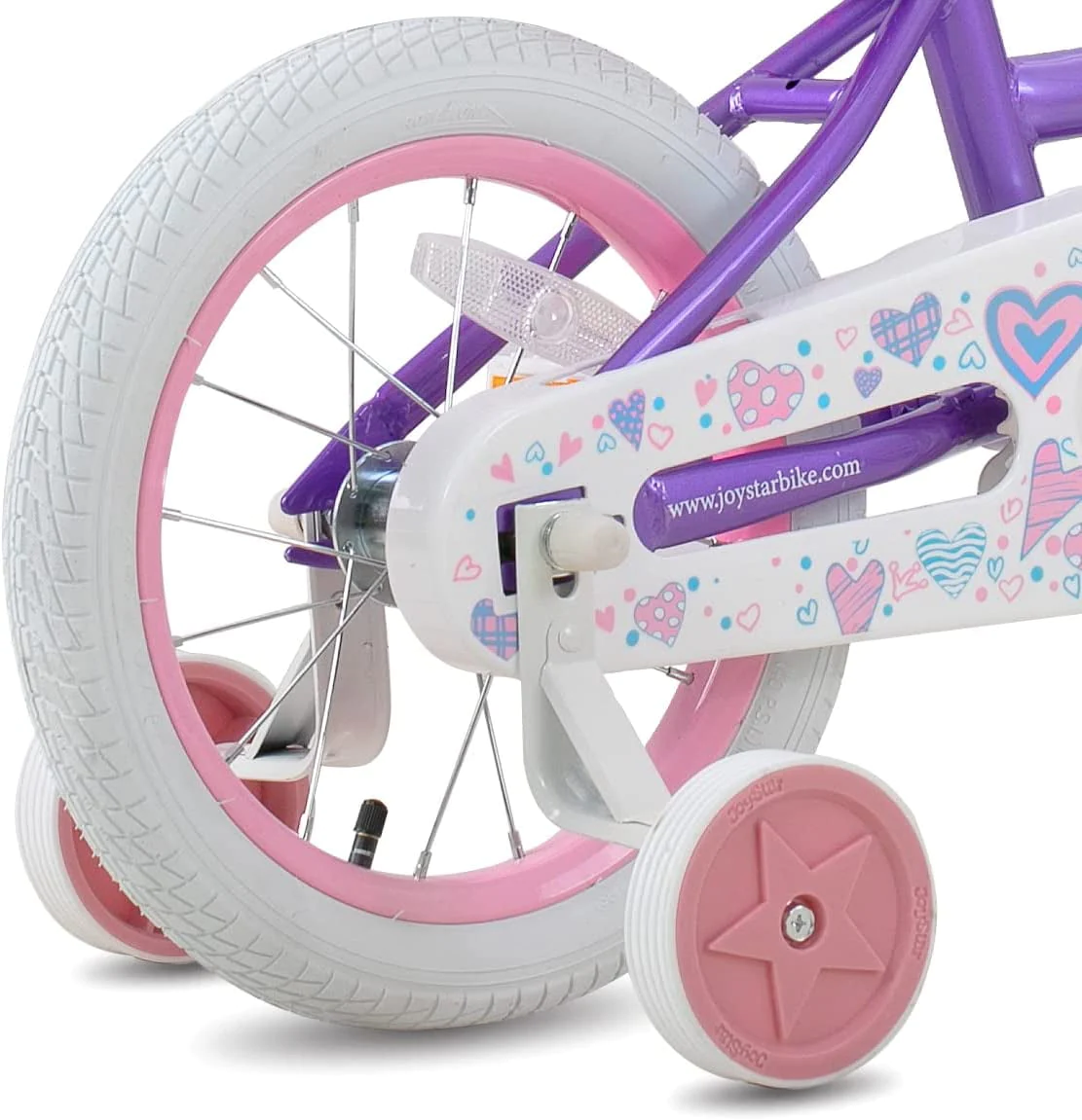 JOYSTAR Angel Girls Bike for Toddlers and Kids Ages 2-9 Years Old, 12 14 16 18 Inch Kids Bike with Training Wheels & Basket, 18 in Girl Bicycle with Handbrake & Kickstand