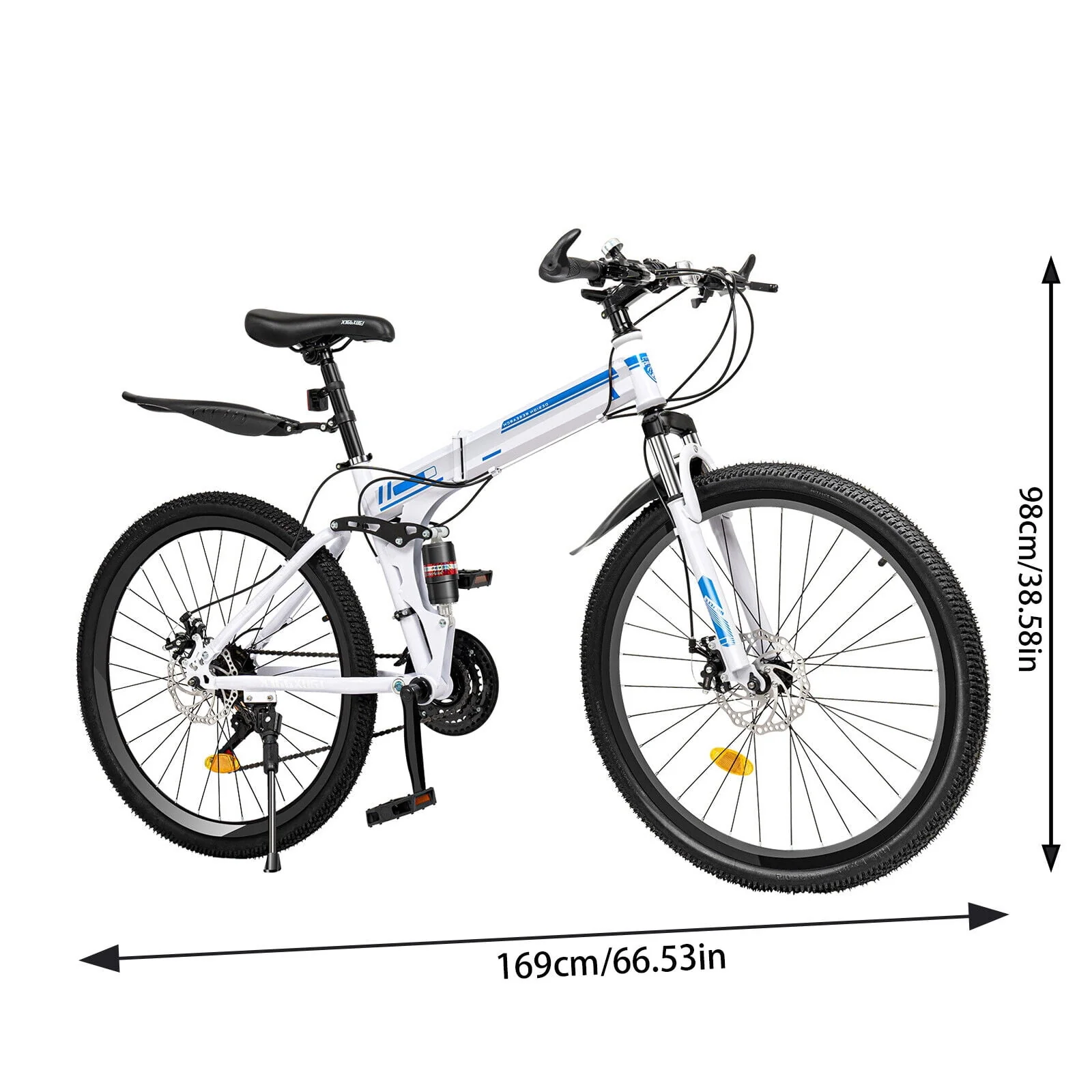 MIDUO 26 Inch Mountain Bike 21 Speed Hydraulic Disc Brake Mens Bikes MTB Bicycle