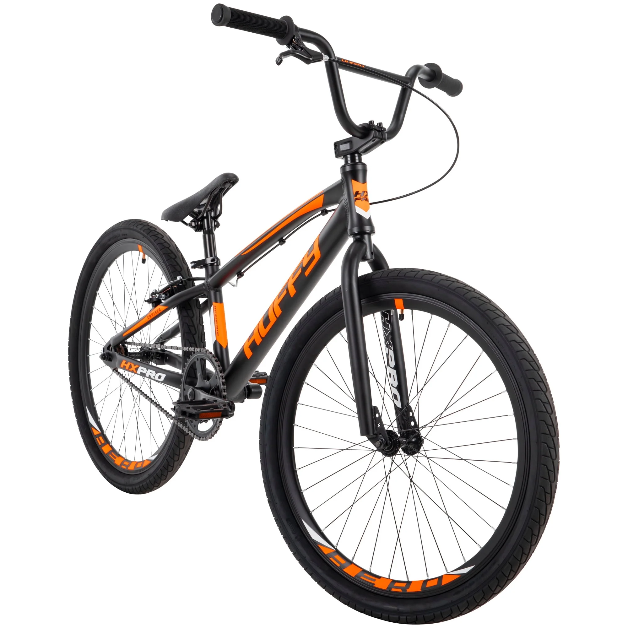 HX Pro Cruiser 24-inch Aluminum BMX Bike for Boys, Black/Orange