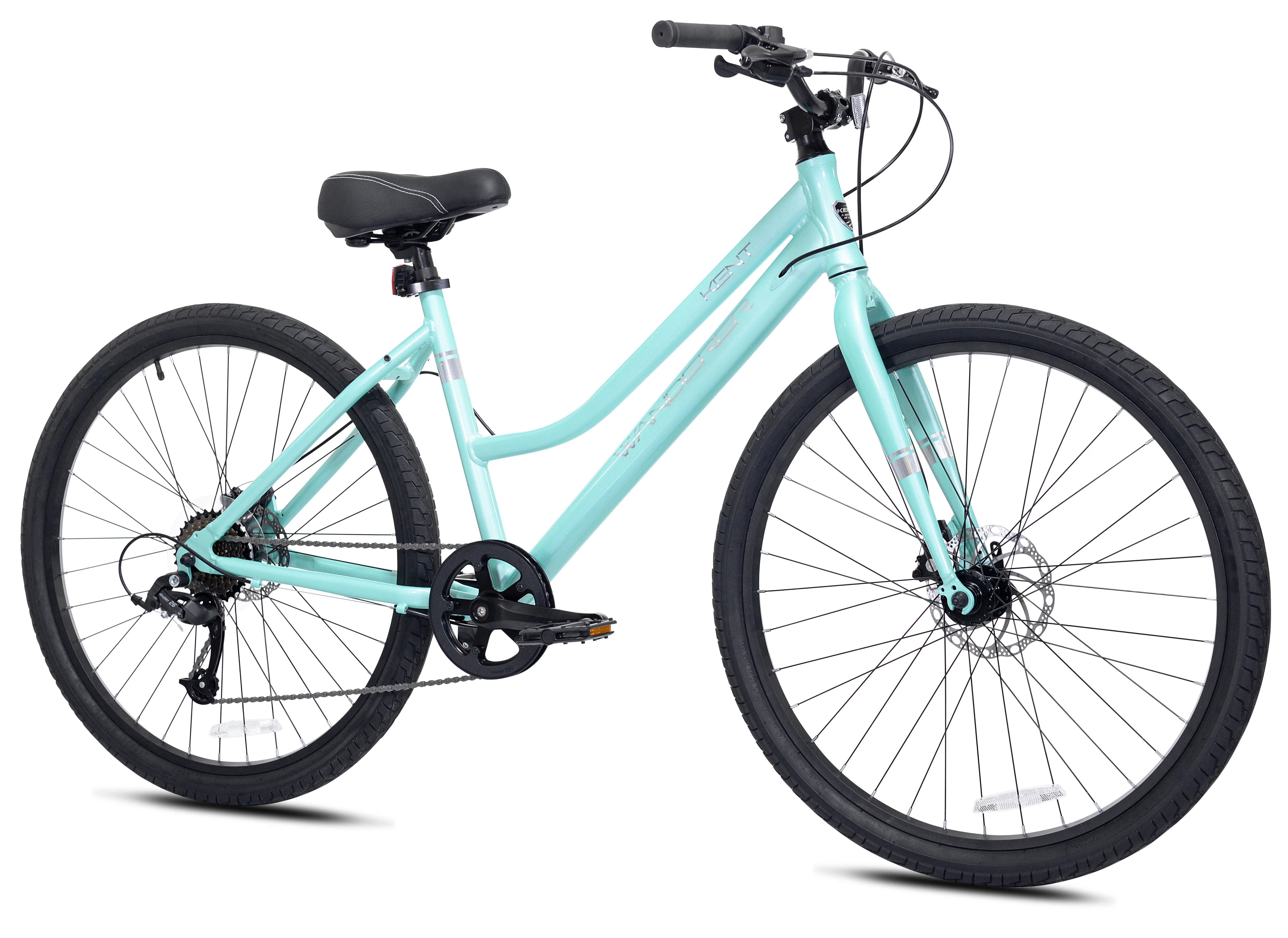 Kent Bicycles 27.5 in. Wanderer Women's Aluminum All-Terrain Bike, Light Blue
