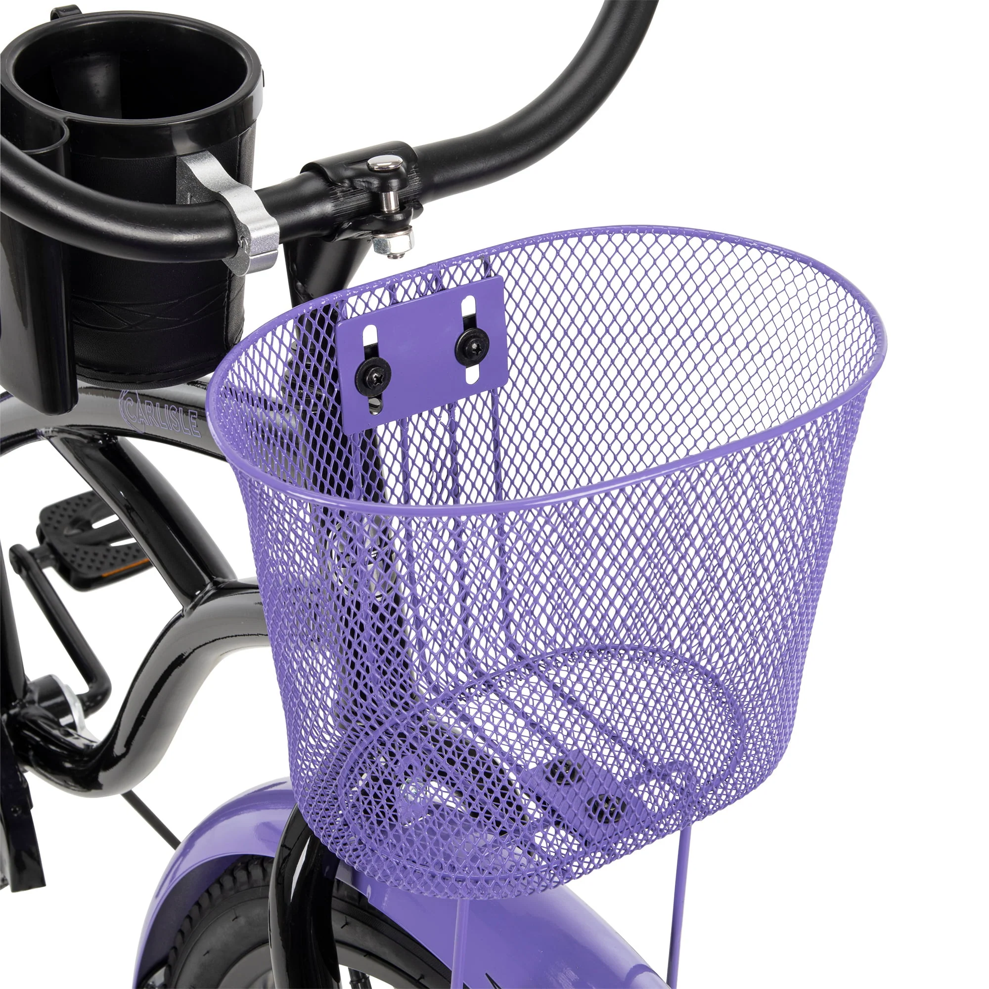 Carlisle 26-In. Cruiser Bicycle for Women, Black and Purple