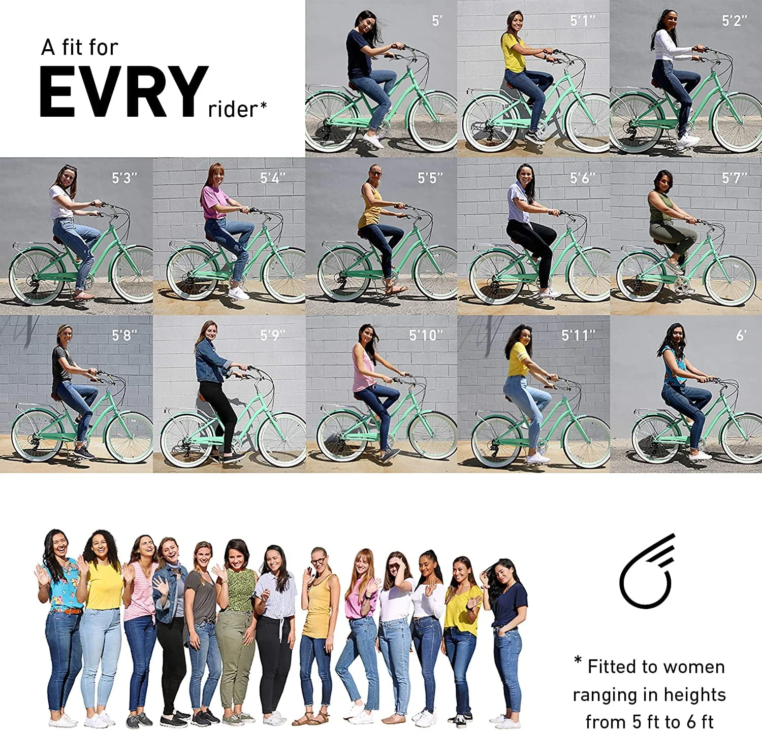 sixthreezero Every Journey Steel Women's 7-Speed Hybrid Bicycle with Rear Rack, 26 In. Wheels, Navy