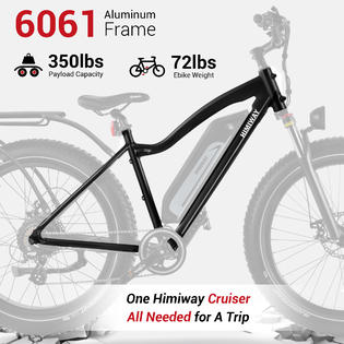 HIMIWAYBIKE Long Range Fat Tire Electric Bike Cruiser