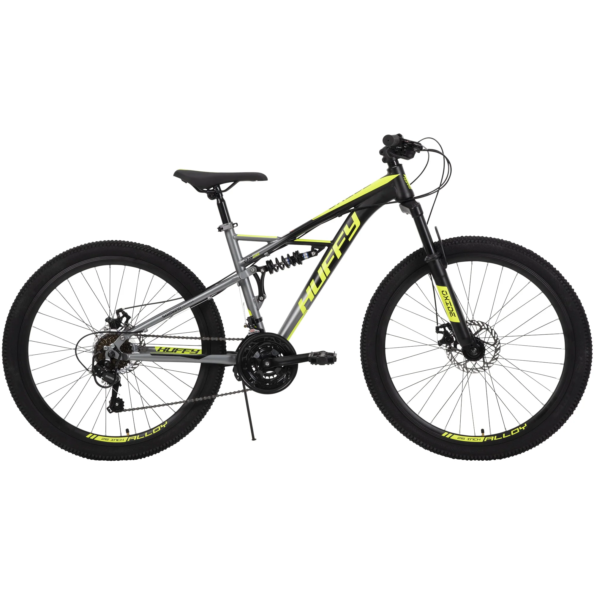 26 In. Oxide Men's Mountain Bike - Dual Suspension, Black