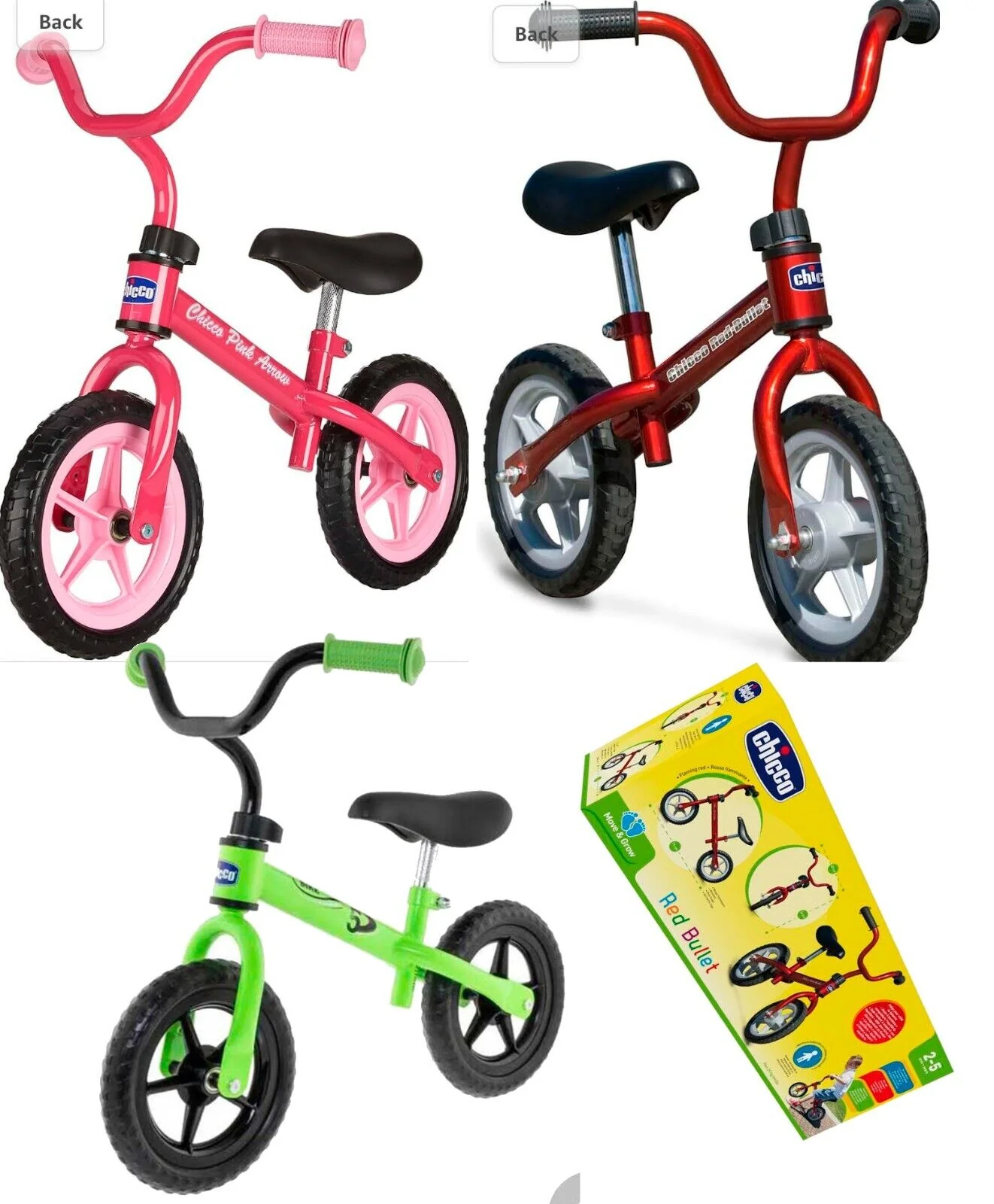 Genuine Chicco Kids Balance Bike  Walking Training Bicycle 2-5 Years Children