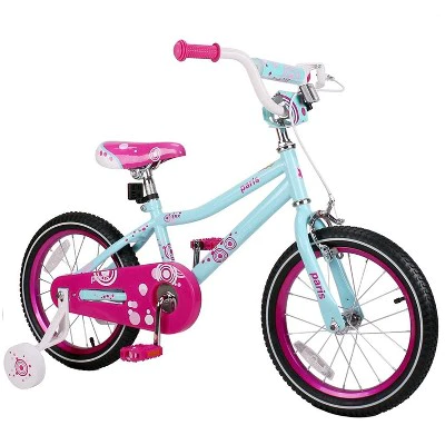 JOYSTAR Paris Kids Bike, Girls Bicycle for Ages 2-4, 32 to 41 Inches Tall, with Training Wheels and Coaster Brakes