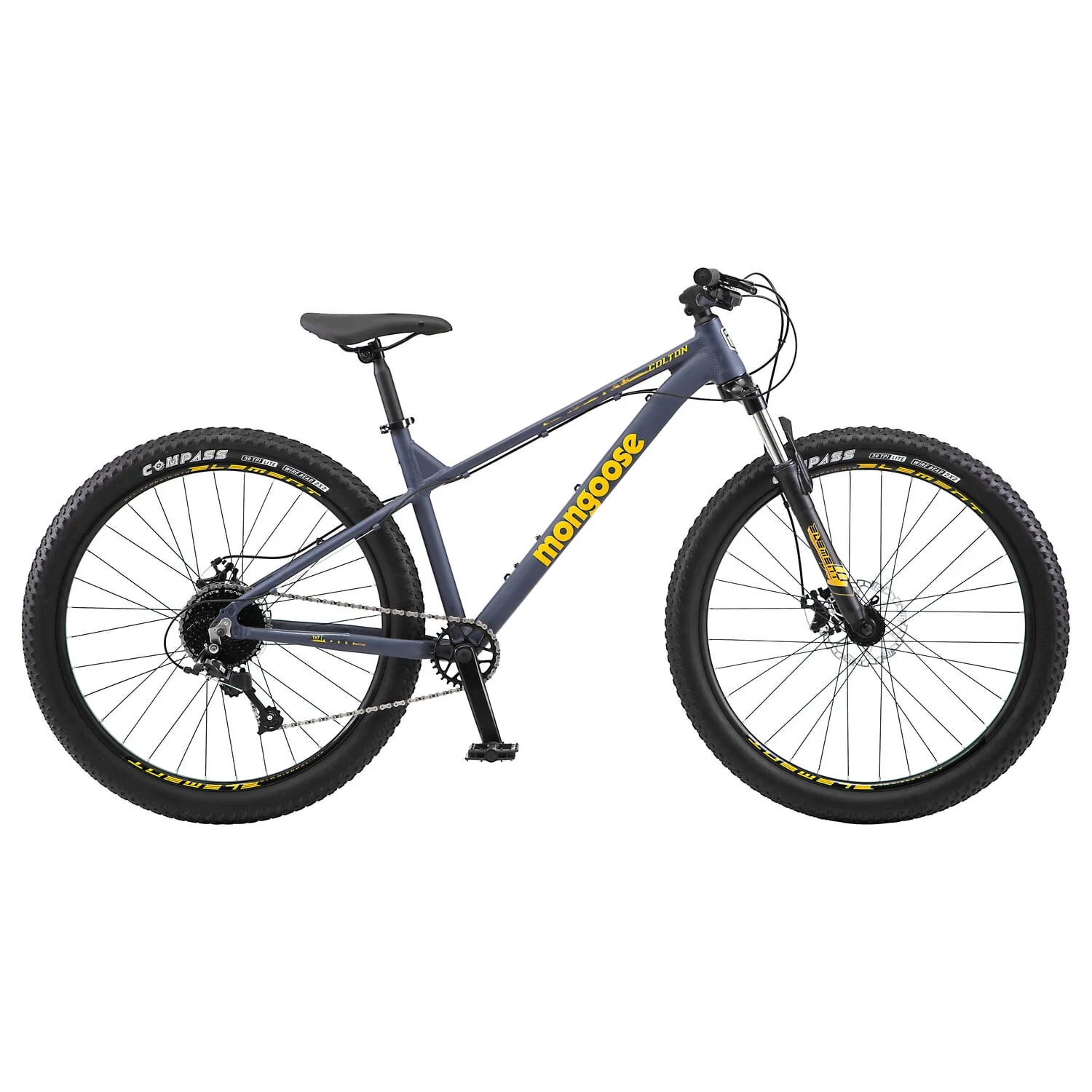 Mongoose Mongoose Colton Mountain Bike, 27.5-Inch Wheel, 7 Speeds, Slate Blue
